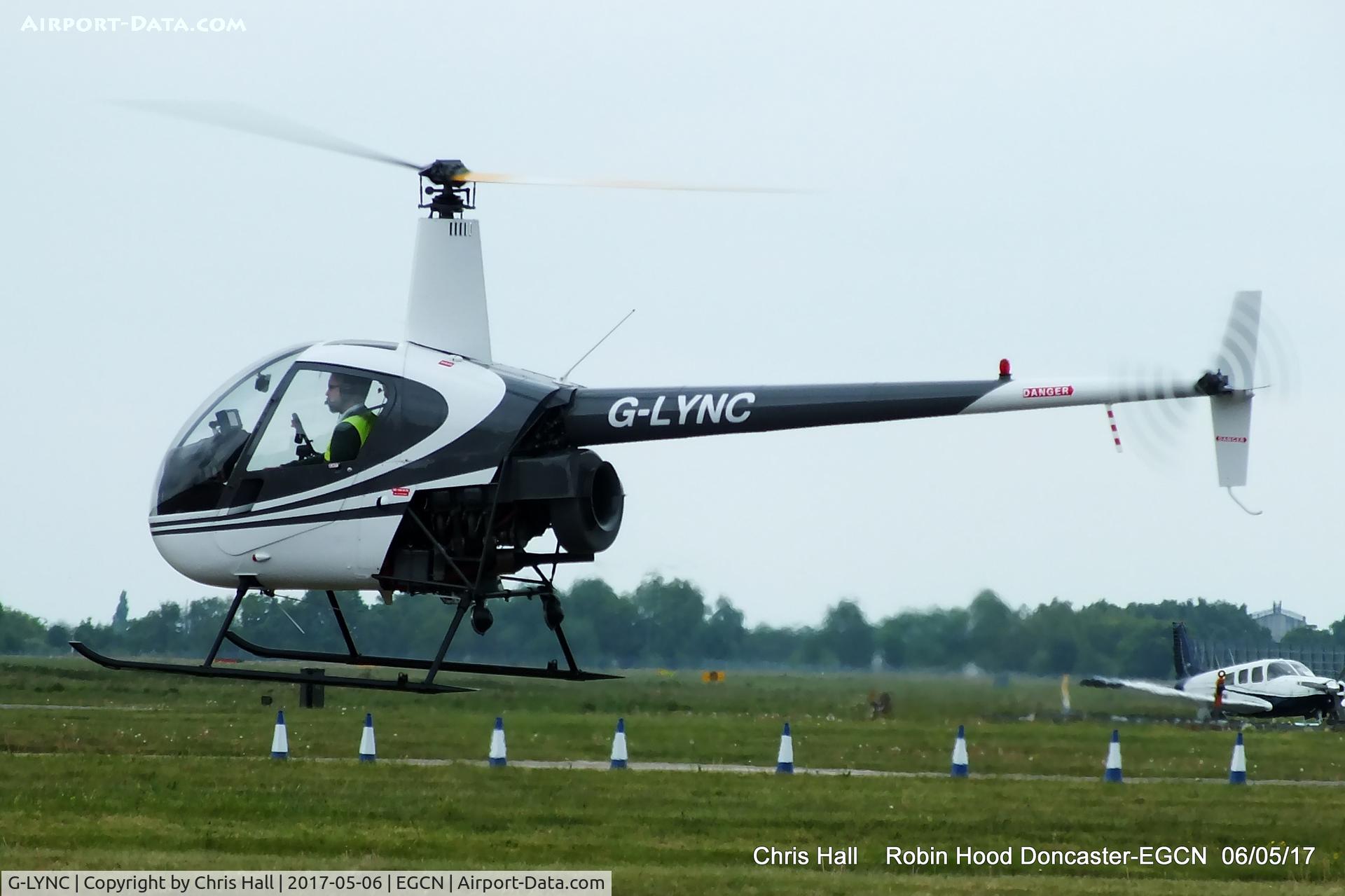 G-LYNC, 2000 Robinson R22 Beta C/N 3069, at Robin Hood Doncaster