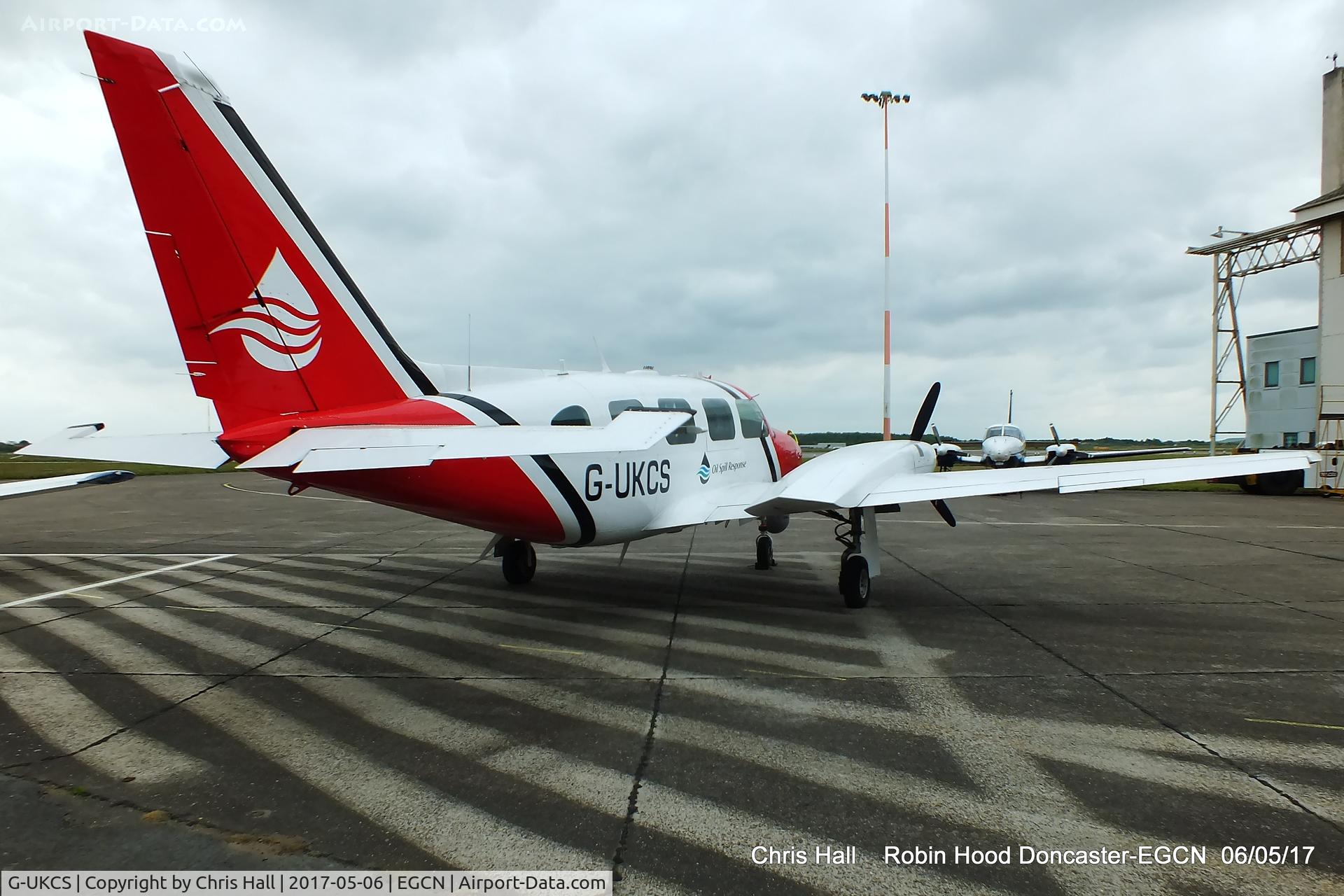 G-UKCS, 1974 Piper PA-31-310 Navajo Navajo C/N 31-7400984, at Robin Hood Doncaster