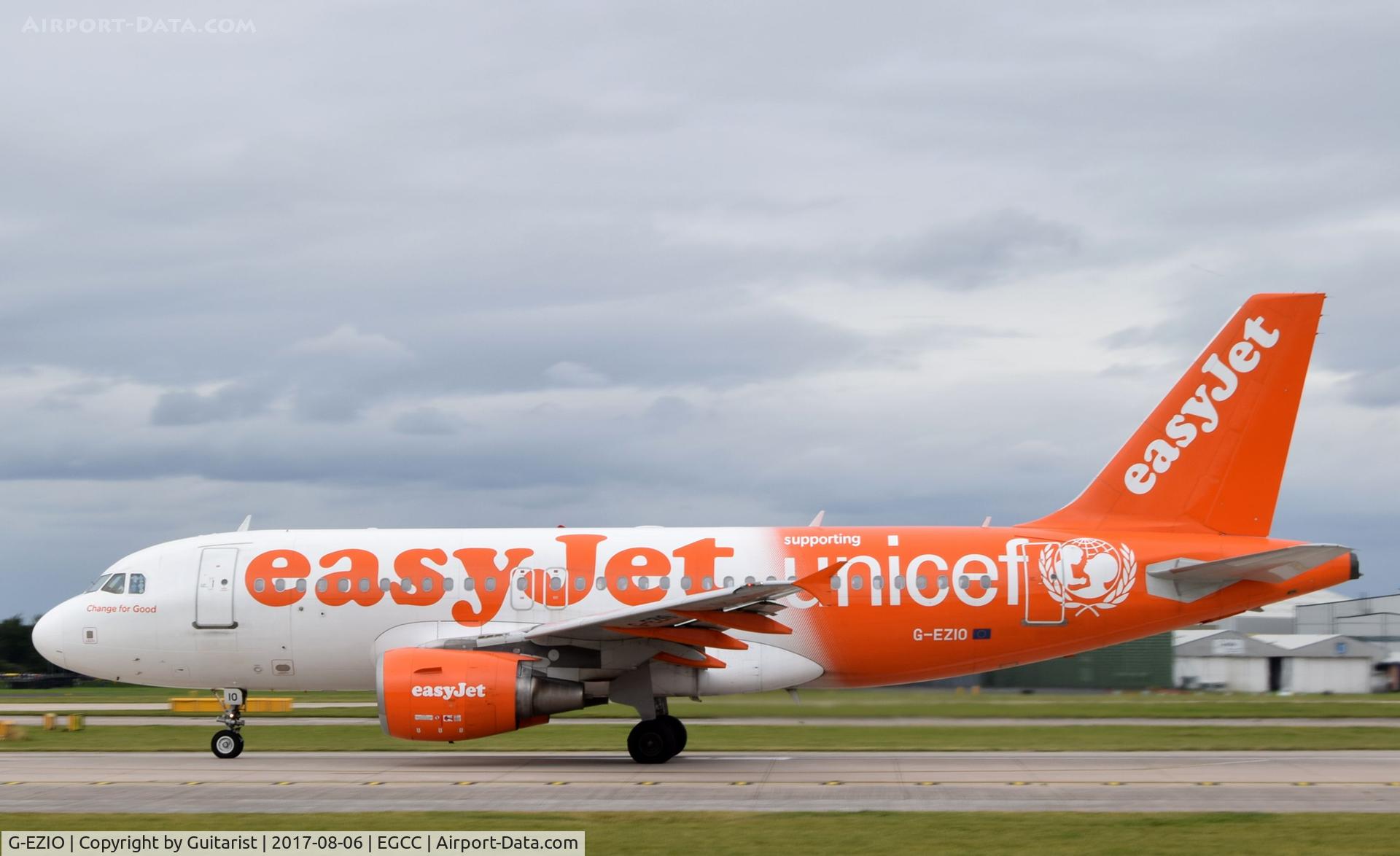 G-EZIO, 2005 Airbus A319-111 C/N 2512, At Manchester