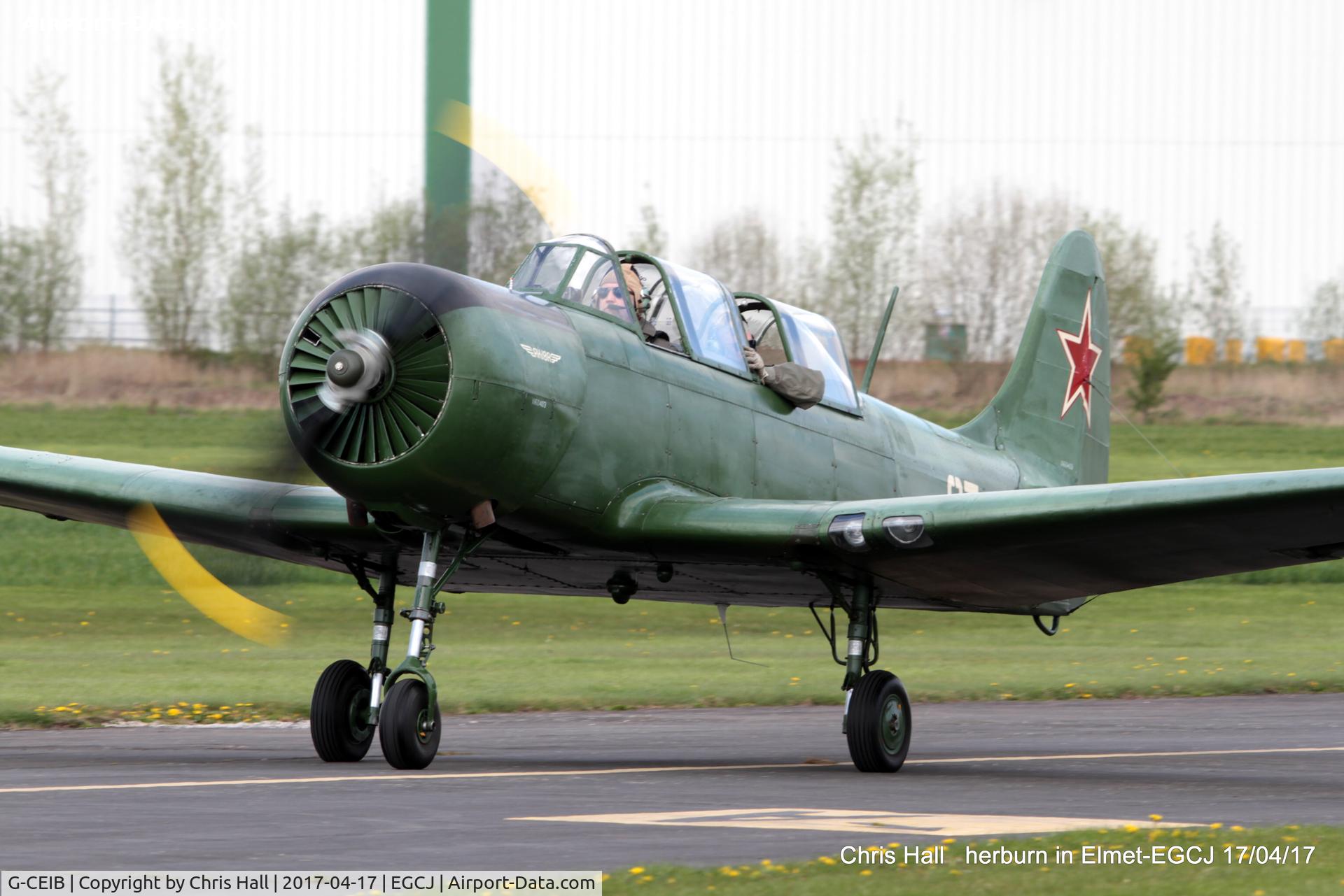G-CEIB, 1958 Yakovlev Yak-18A C/N 1160403, at Sherburn in Elmet
