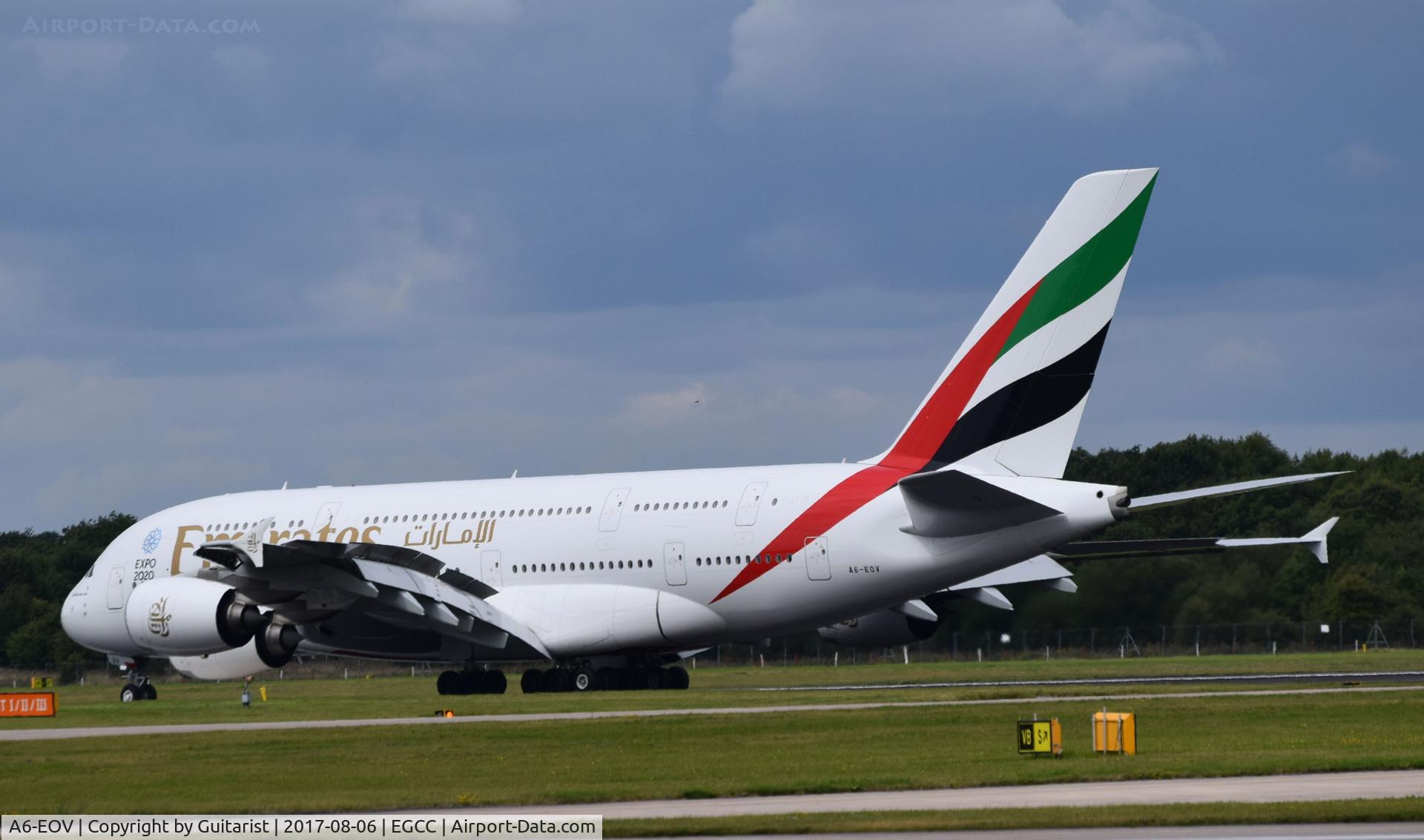 A6-EOV, 2015 Airbus A380-861 C/N 207, At Manchester