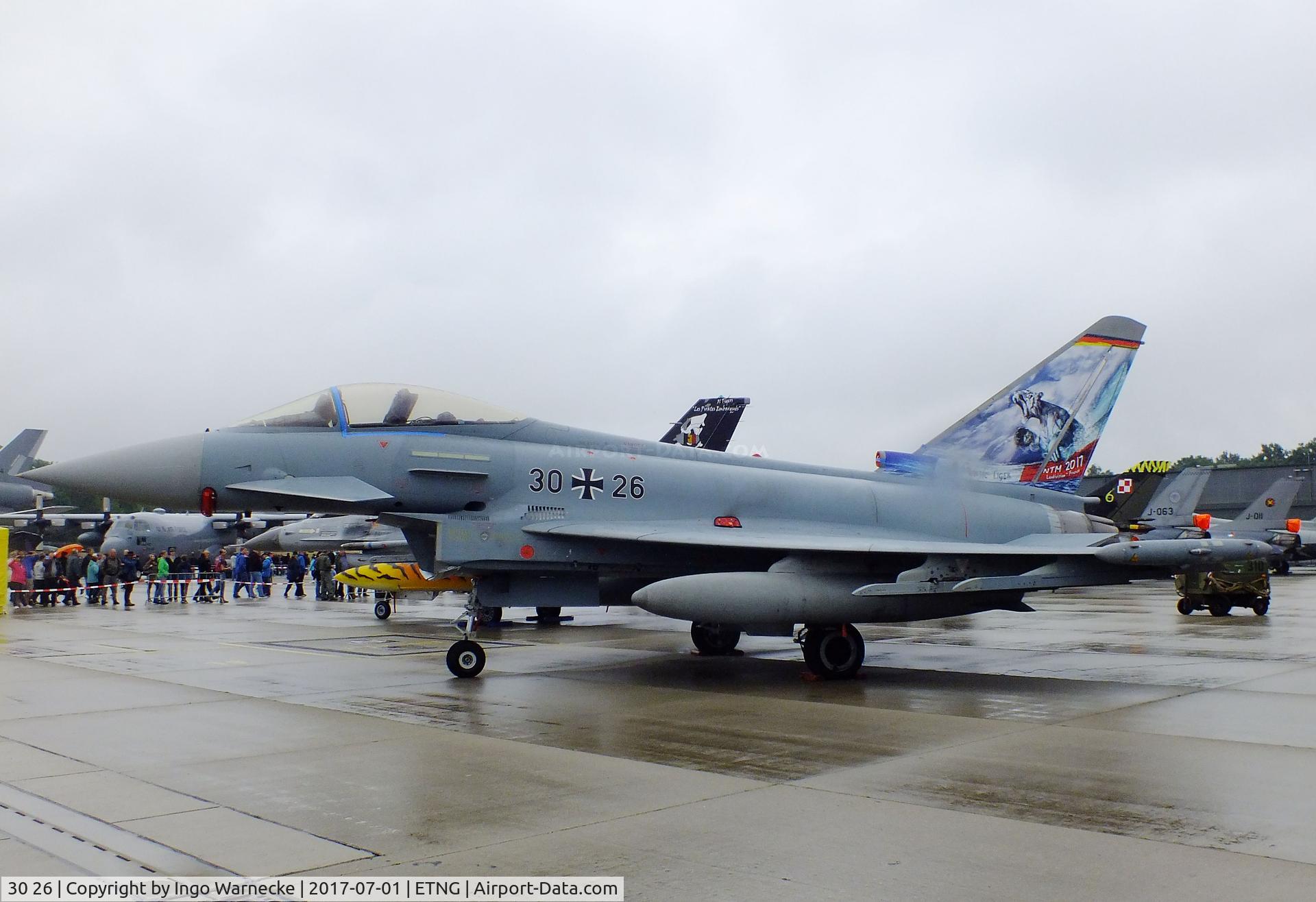 30 26, 2006 Eurofighter EF-2000 Typhoon S C/N GS016, Eurofighter EF2000 of the Luftwaffe in 'Atlantic Tiger' special colours at the NAEWF 35 years jubilee display Geilenkirchen 2017