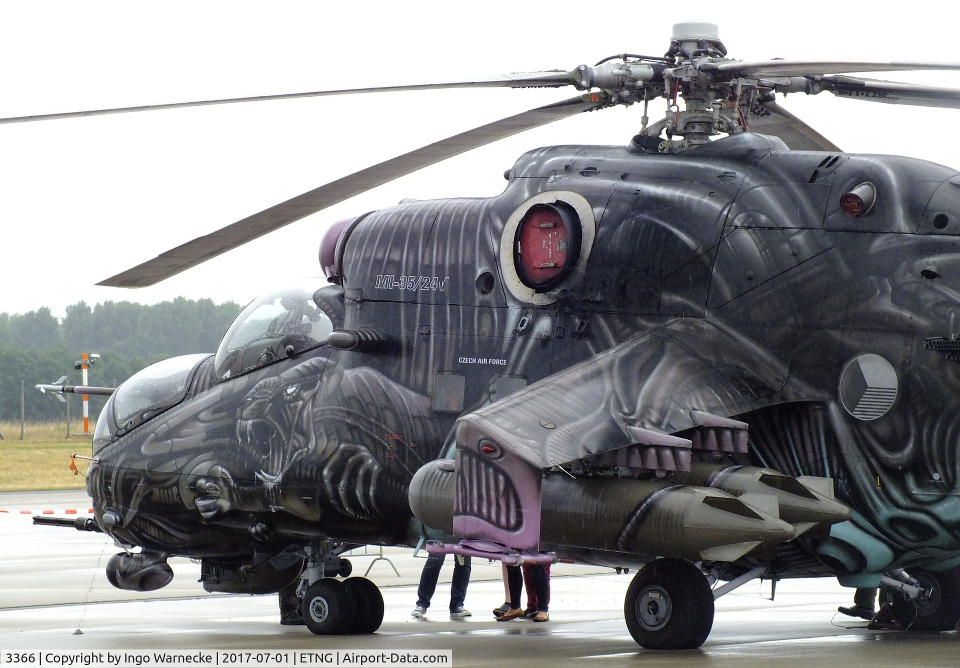 3366, Mil Mi-35 Hind E C/N 203366, Mil Mi-35 Hind E of the Czech Air Force in 'Alien' special colours at the NAEWF 35 years jubilee display Geilenkirchen 2017