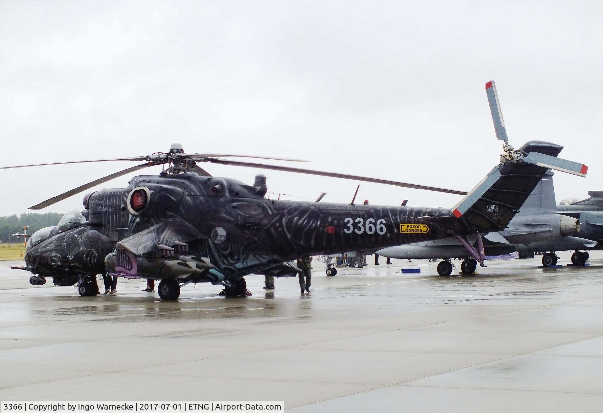 3366, Mil Mi-35 Hind E C/N 203366, Mil Mi-35 Hind E of the Czech Air Force in 'Alien' special colours at the NAEWF 35 years jubilee display Geilenkirchen 2017