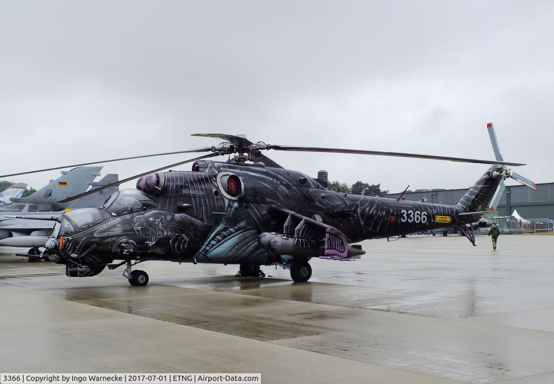 3366, Mil Mi-35 Hind E C/N 203366, Mil Mi-35 Hind E of the Czech Air Force in 'Alien' special colours at the NAEWF 35 years jubilee display Geilenkirchen 2017