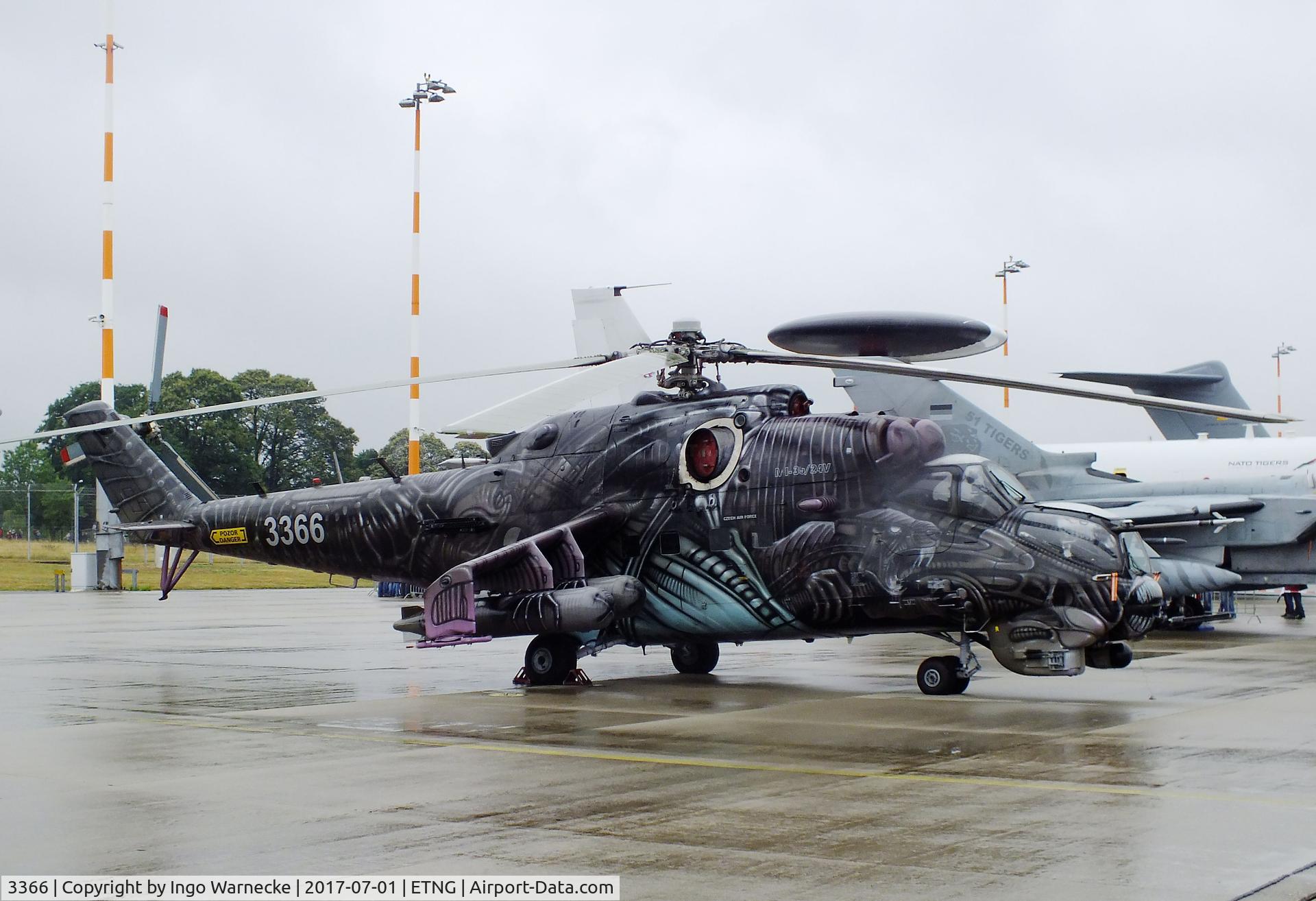 3366, Mil Mi-35 Hind E C/N 203366, Mil Mi-35 Hind E of the Czech Air Force in 'Alien' special colours at the NAEWF 35 years jubilee display Geilenkirchen 2017