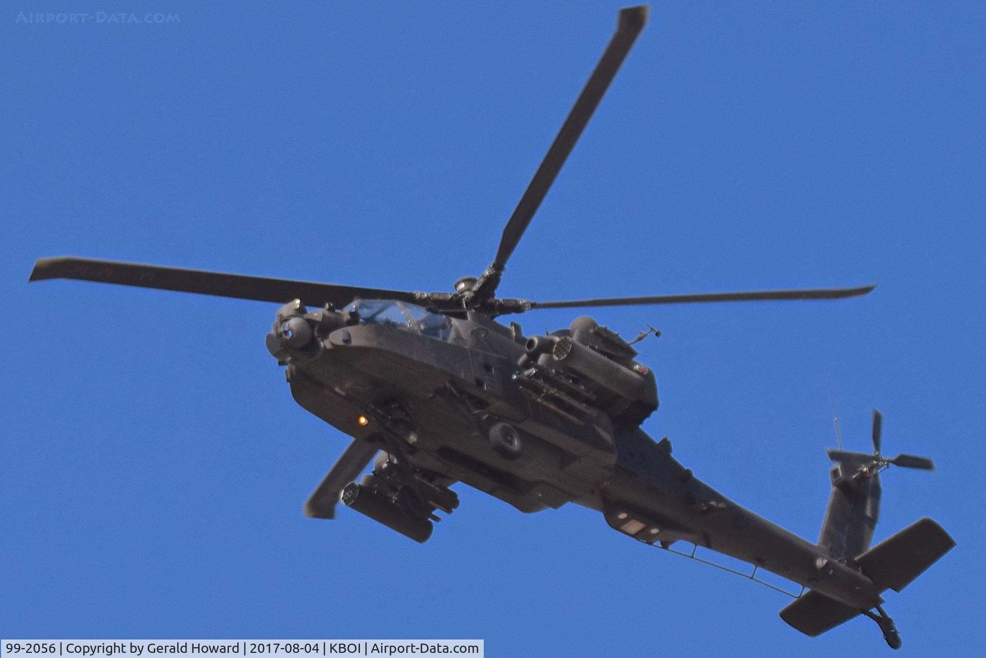 99-2056, 1999 Boeing AH-64D Longbow Apache C/N SN007, Departing BOI on training mission under 285th AV Regiment, AZ Army Guard. 120th Squadron, Royal Singapore Air Force.