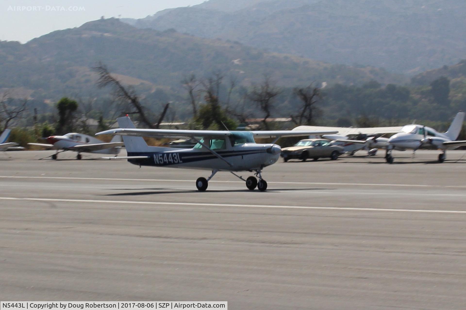 N5443L, 1980 Cessna 152 C/N 15284315, 1980 Cessna 152, Lycoming O-235 115 Hp, takeoff roll Rwy 22