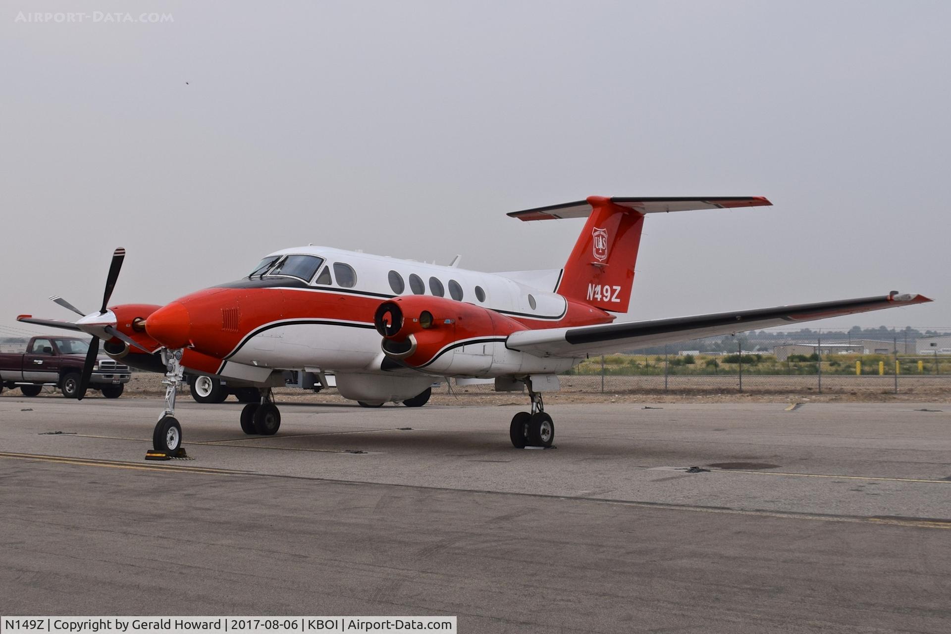 N149Z, 1985 Beech 200C Super King Air C/N BL-124, In for some engine repair.