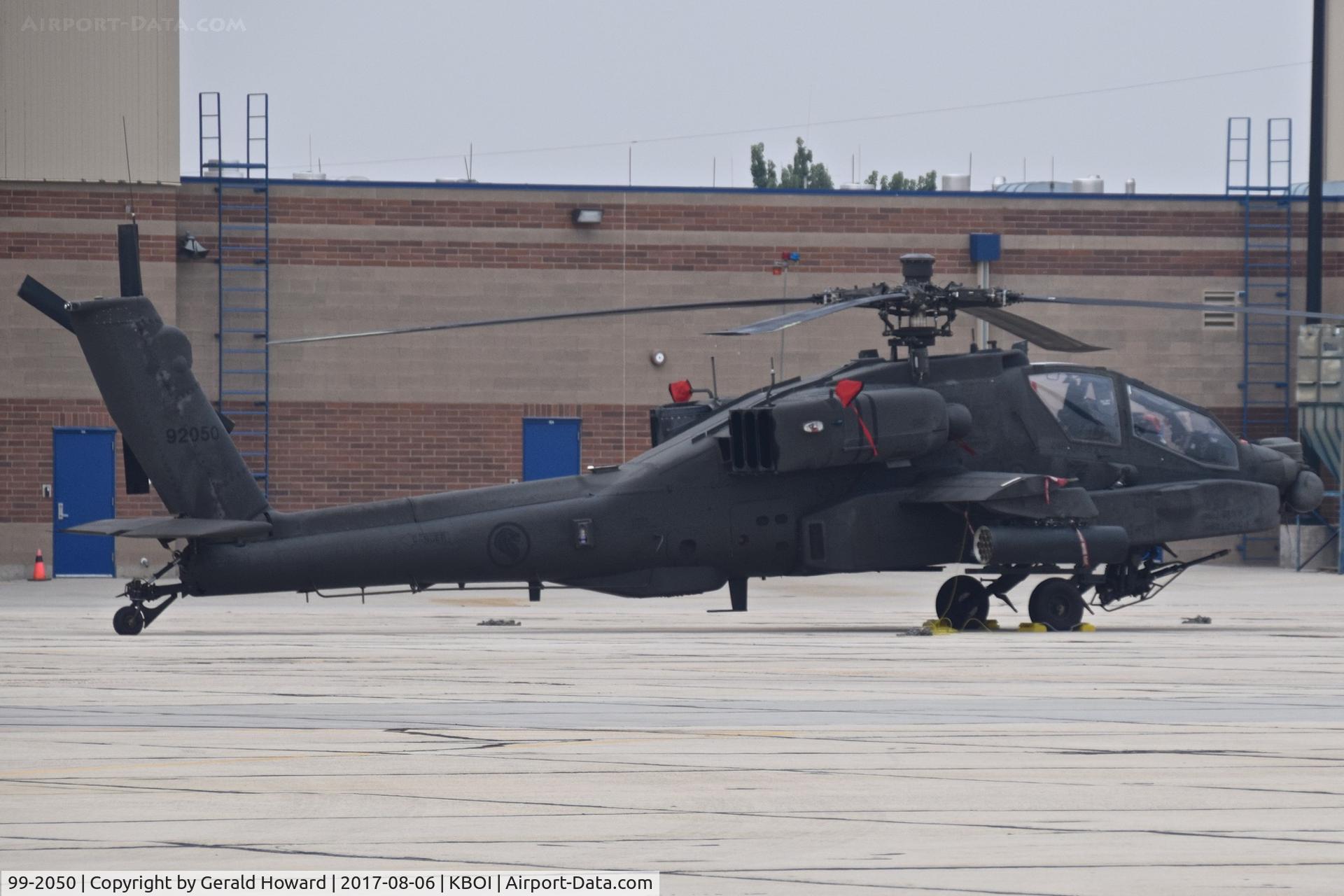 99-2050, 1999 Boeing AH-64D Apache C/N SN001, 120th Squadron, Royal Singapore Air Force parked on the Idaho ANG ramp.