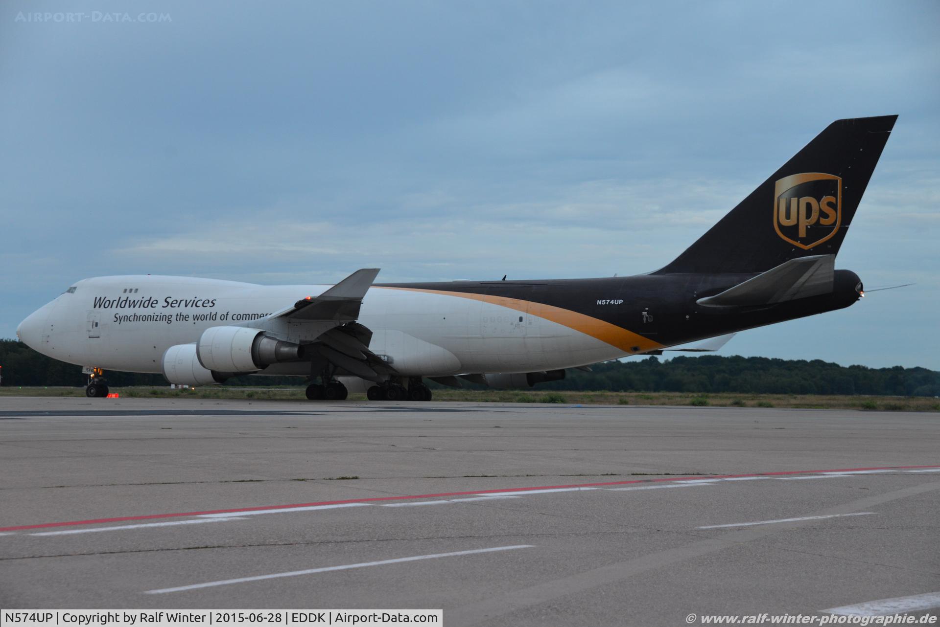 N574UP, 2008 Boeing 747-44AF C/N 35663, Boeing 747-44AF - 5X UPS United Parcel Service UPS - 35663 - N574UP - 28.06.2015 - CGN