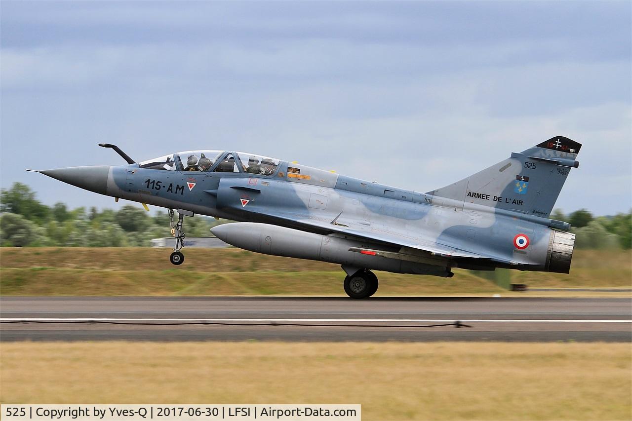 525, Dassault Mirage 2000B C/N 400, Dassault Mirage 2000B, Landing rwy 29, St Dizier-Robinson Air Base 113 (LFSI) Open day 2017