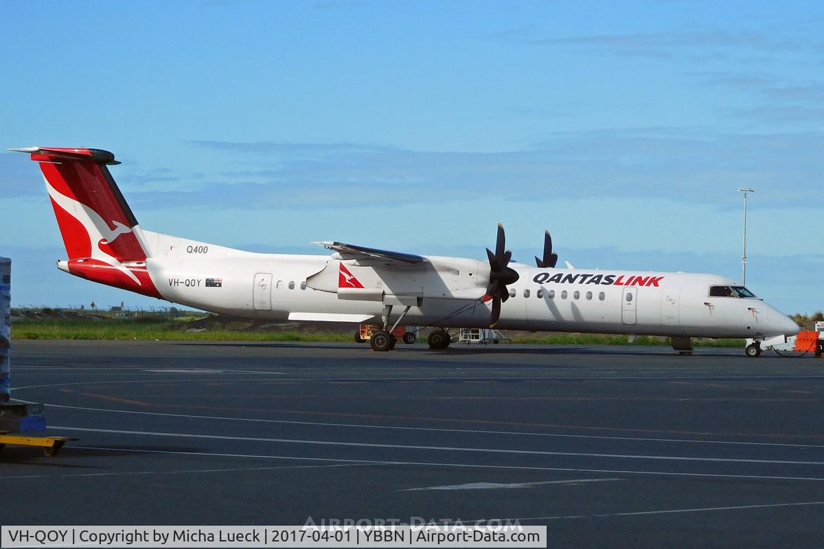 VH-QOY, 2010 De Havilland Canada DHC-8-402Q Dash 8 Dash 8 C/N 4288, At Brisbane