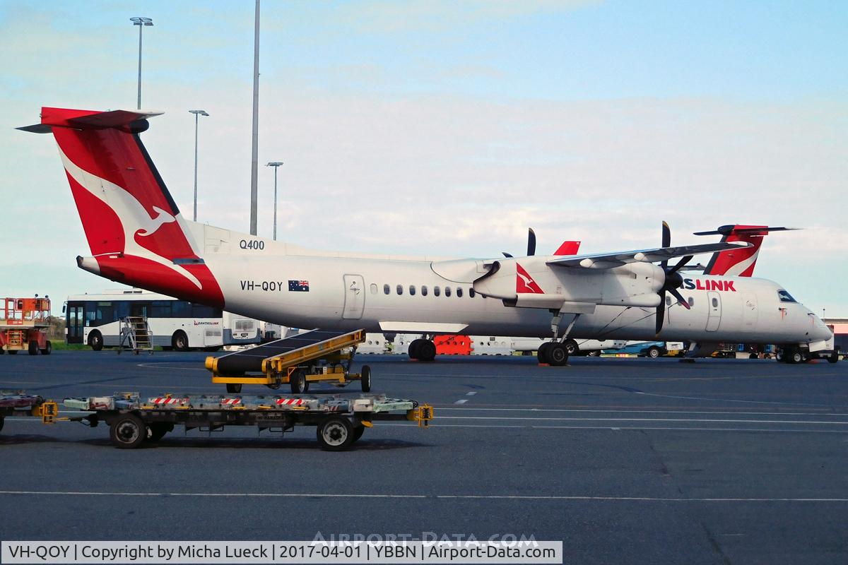 VH-QOY, 2010 De Havilland Canada DHC-8-402Q Dash 8 Dash 8 C/N 4288, At Brisbane