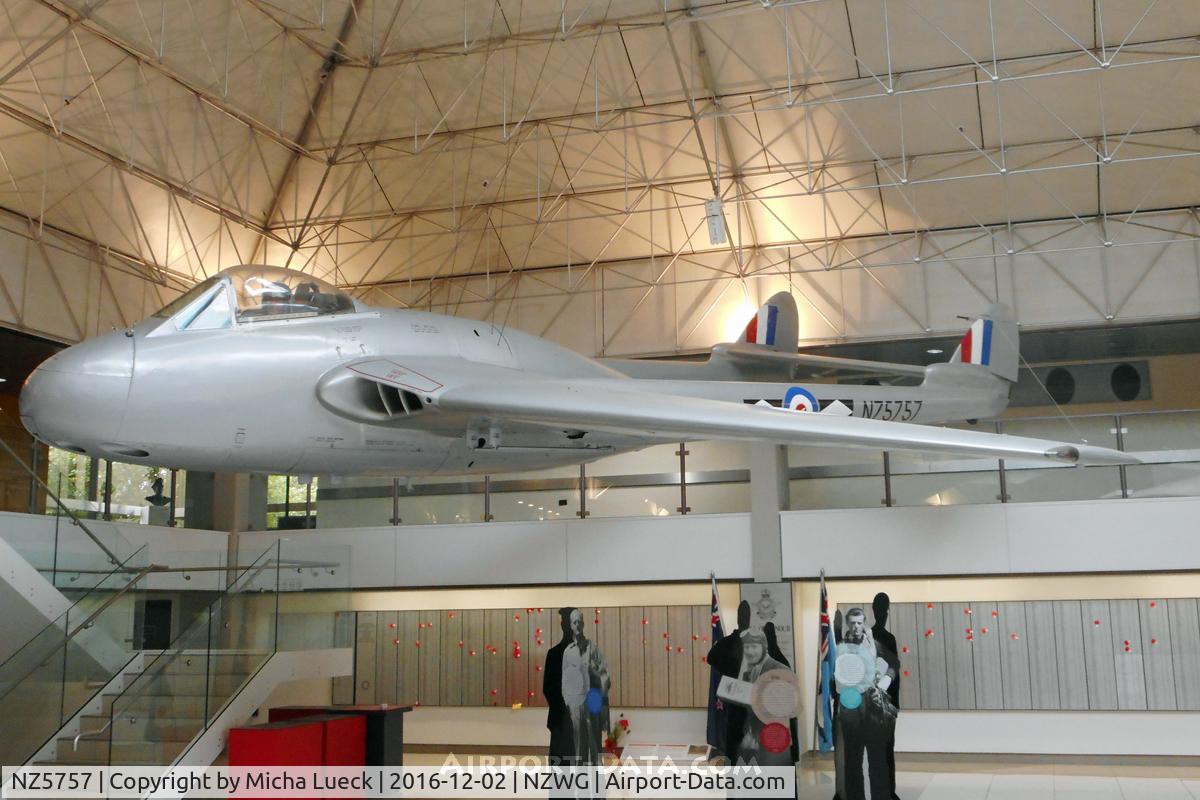 NZ5757, De Havilland DH-100 Vampire FB.5 C/N WA311, At the Air Force Museum in Christchurch
