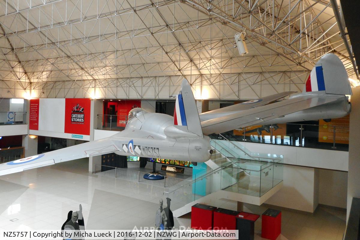 NZ5757, De Havilland DH-100 Vampire FB.5 C/N WA311, At the Air Force Museum in Christchurch