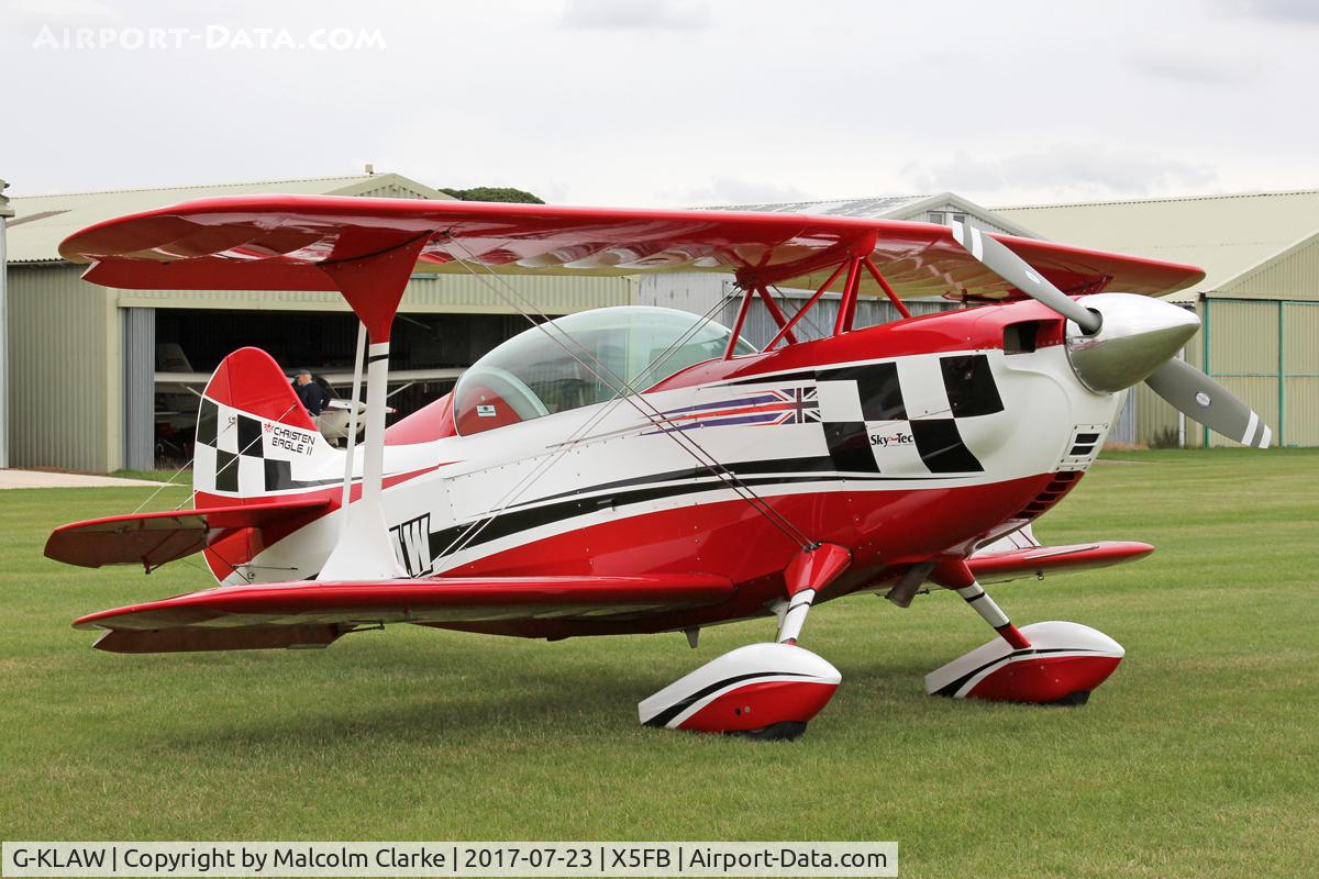 G-KLAW, 2010 Christen Eagle II C/N 003-1, Christen Eagle II at Fishburn Airfield UK, prior to performing at this year's Sunderland Airshow. July 23rd 2017.