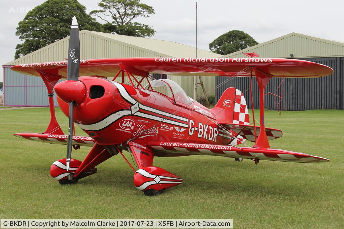 G-BKDR, 1982 Pitts S-1S Special C/N PFA 009-10654, Pitts S-1S at Fishburn Airfield UK, prior to performing at this year's Sunderland Airshow. July 23rd 2017.