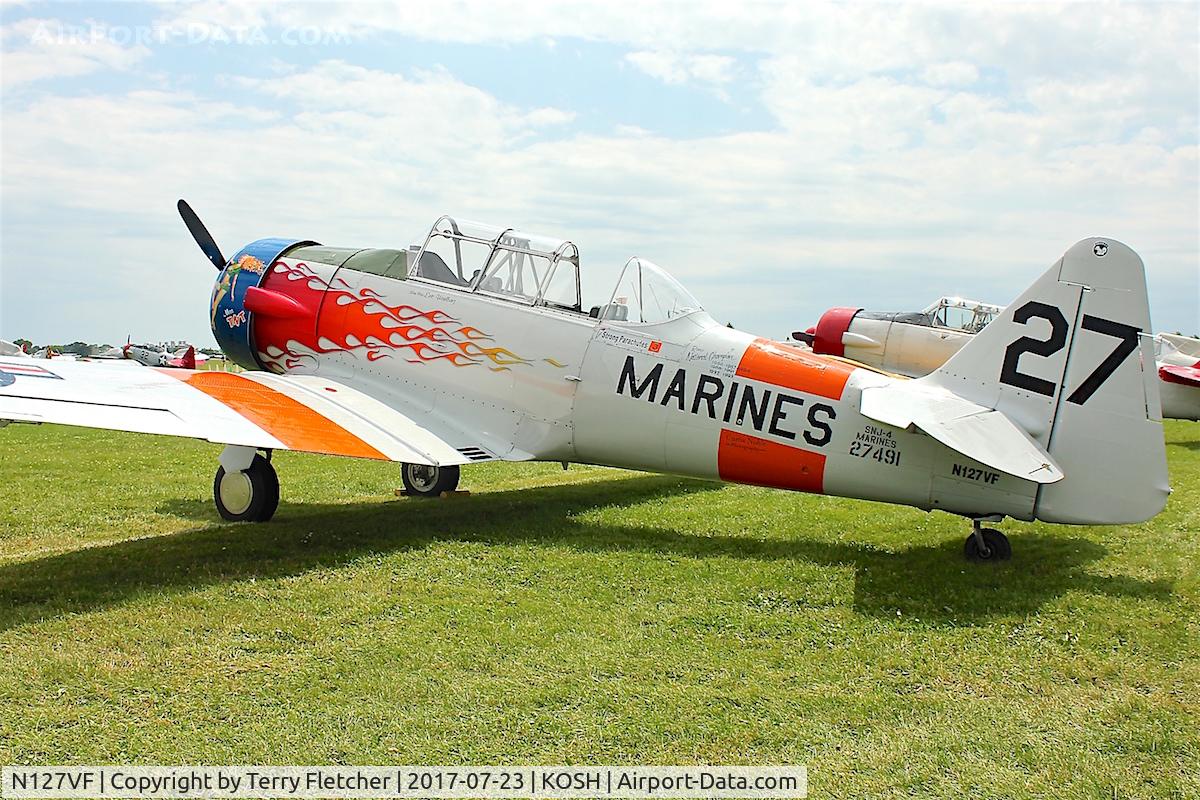 N127VF, 1943 North American AT-6C Texan C/N 88-12827, At 2017 EAA Airventure at Oshkosh
