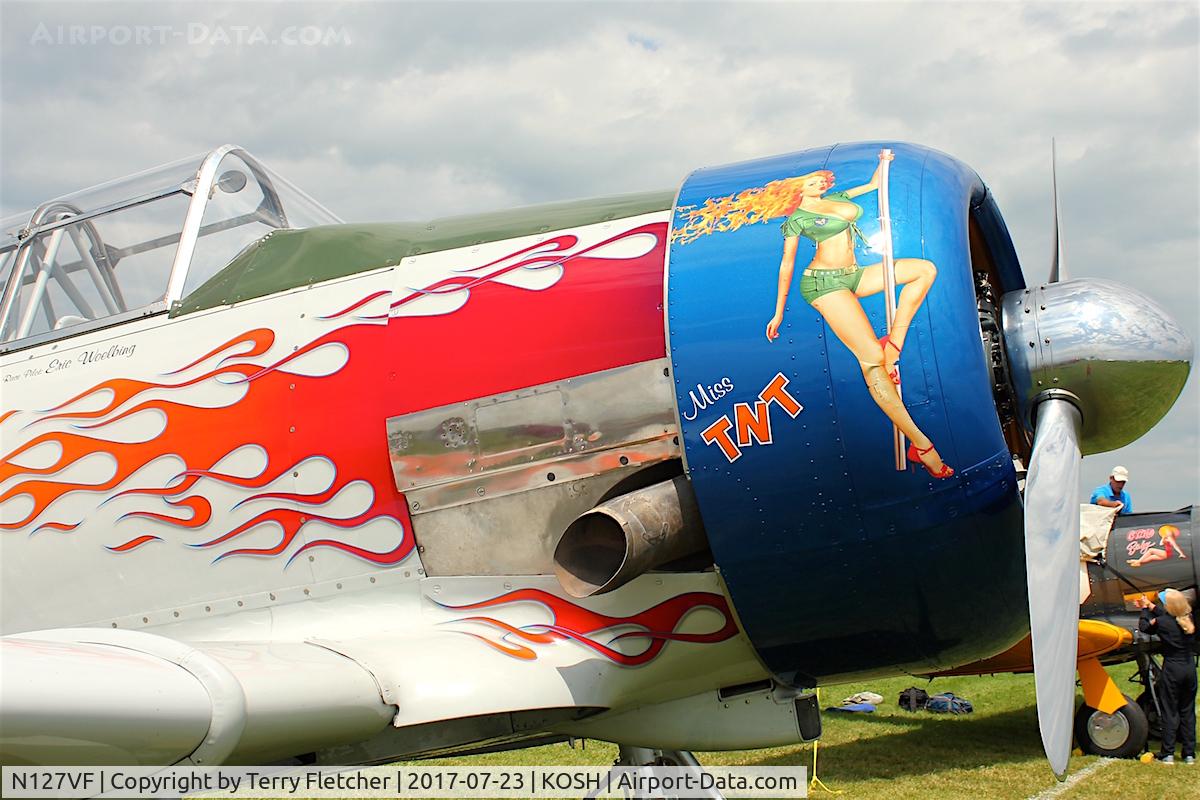 N127VF, 1943 North American AT-6C Texan C/N 88-12827, Miss TNT - at 2017 Oshkosh