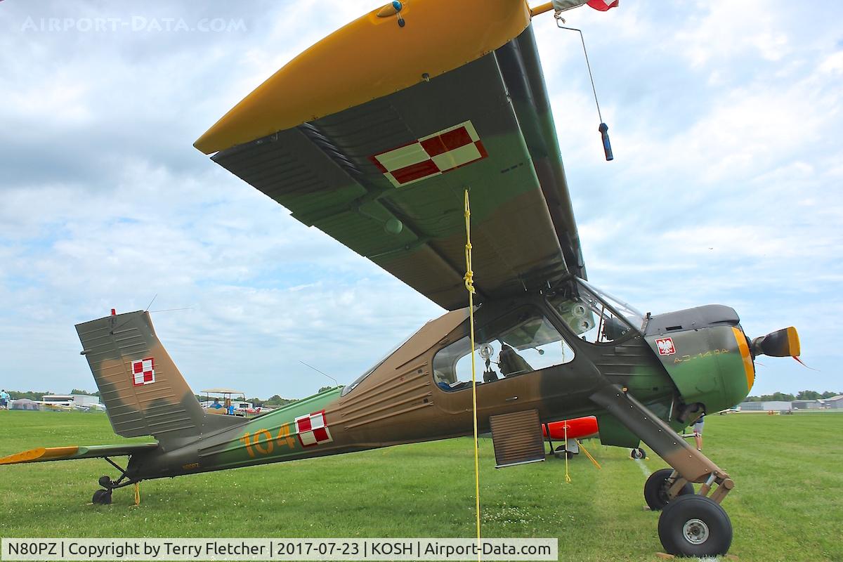 N80PZ, 1990 PZL-Okecie PZL-104 Wilga 80 C/N CF20900903, At 2017 EAA Airventure at Oshkosh