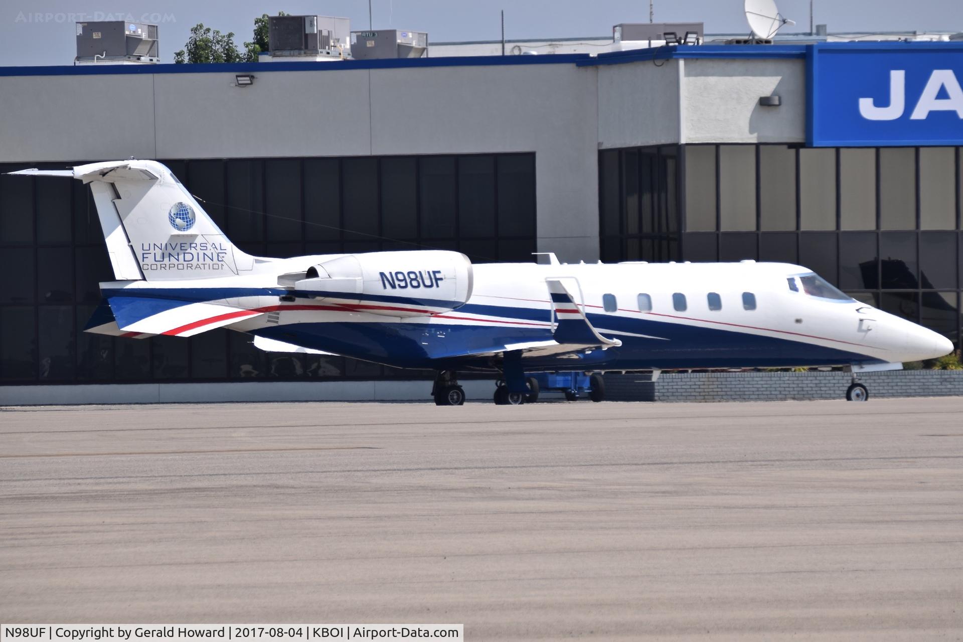 N98UF, 2007 Learjet 60 C/N 323, Parked on north GA ramp.