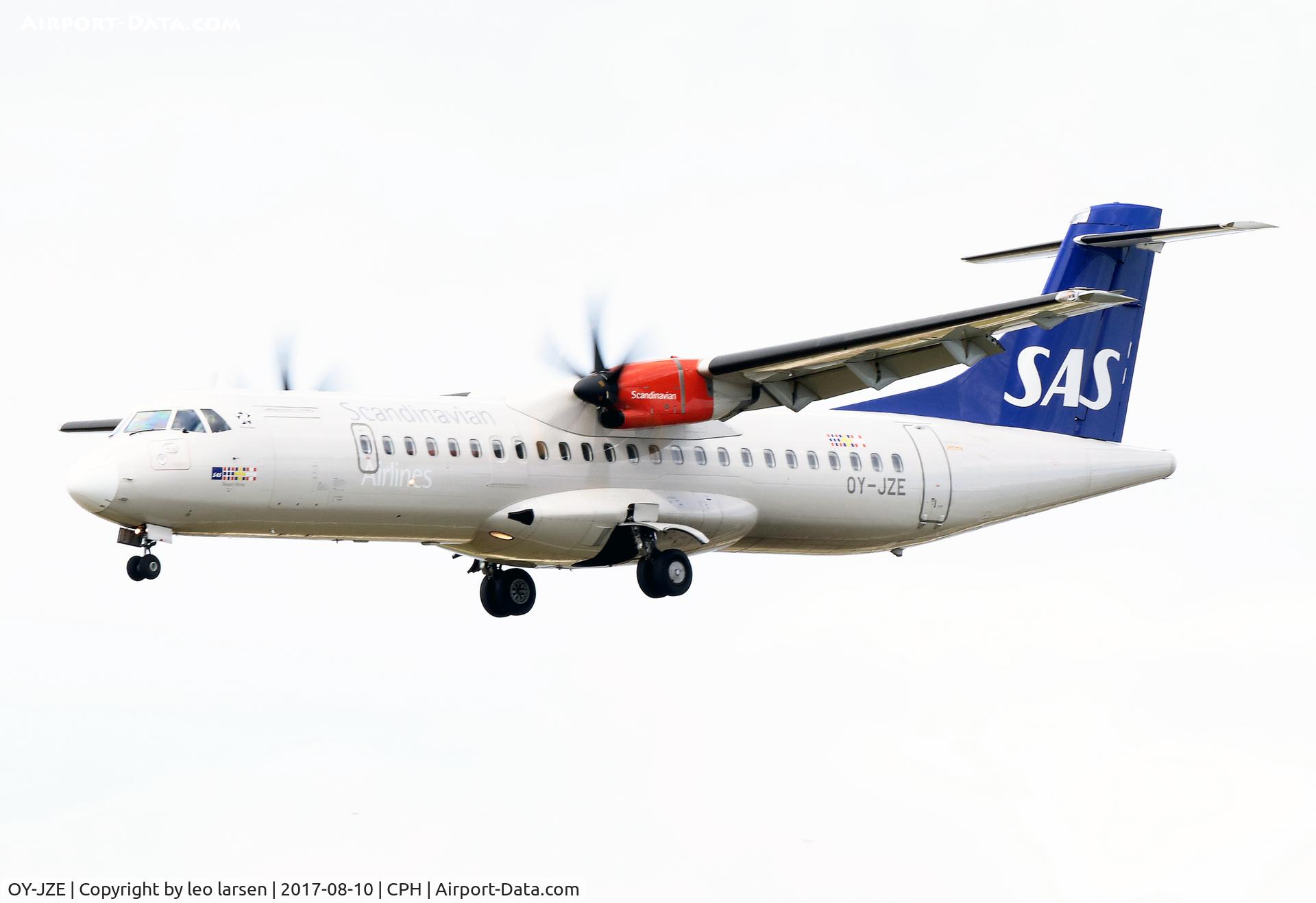 OY-JZE, 2014 ATR 72-212A C/N 1164, Copenhagen 10.8.2017