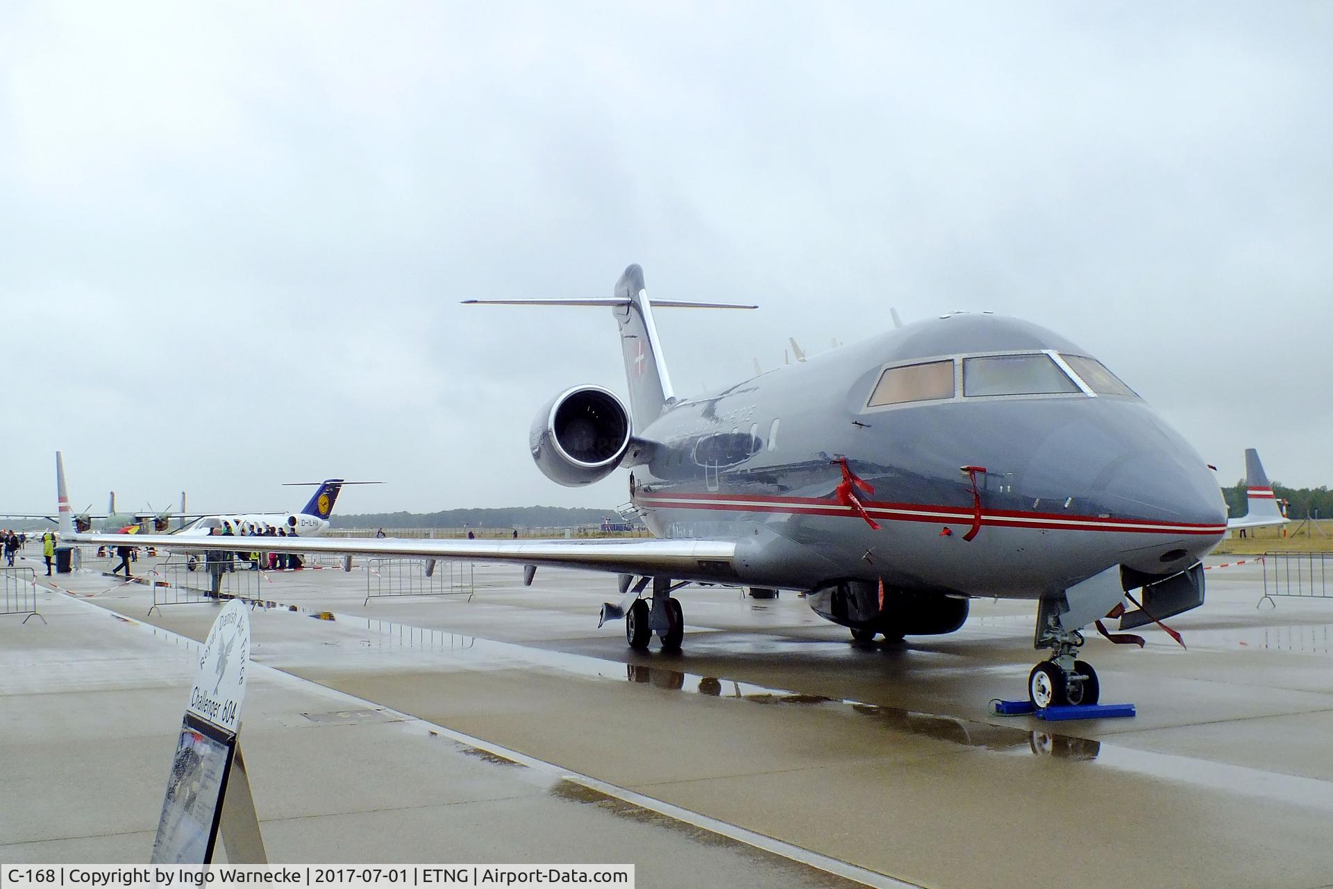 C-168, 2000 Bombardier Challenger 604 (CL-600-2B16) C/N 5468, Bombardier Challenger 604 of the Flyvevabnet (Danish Air Force) at the NAEWF 35 years jubilee display Geilenkirchen 2017