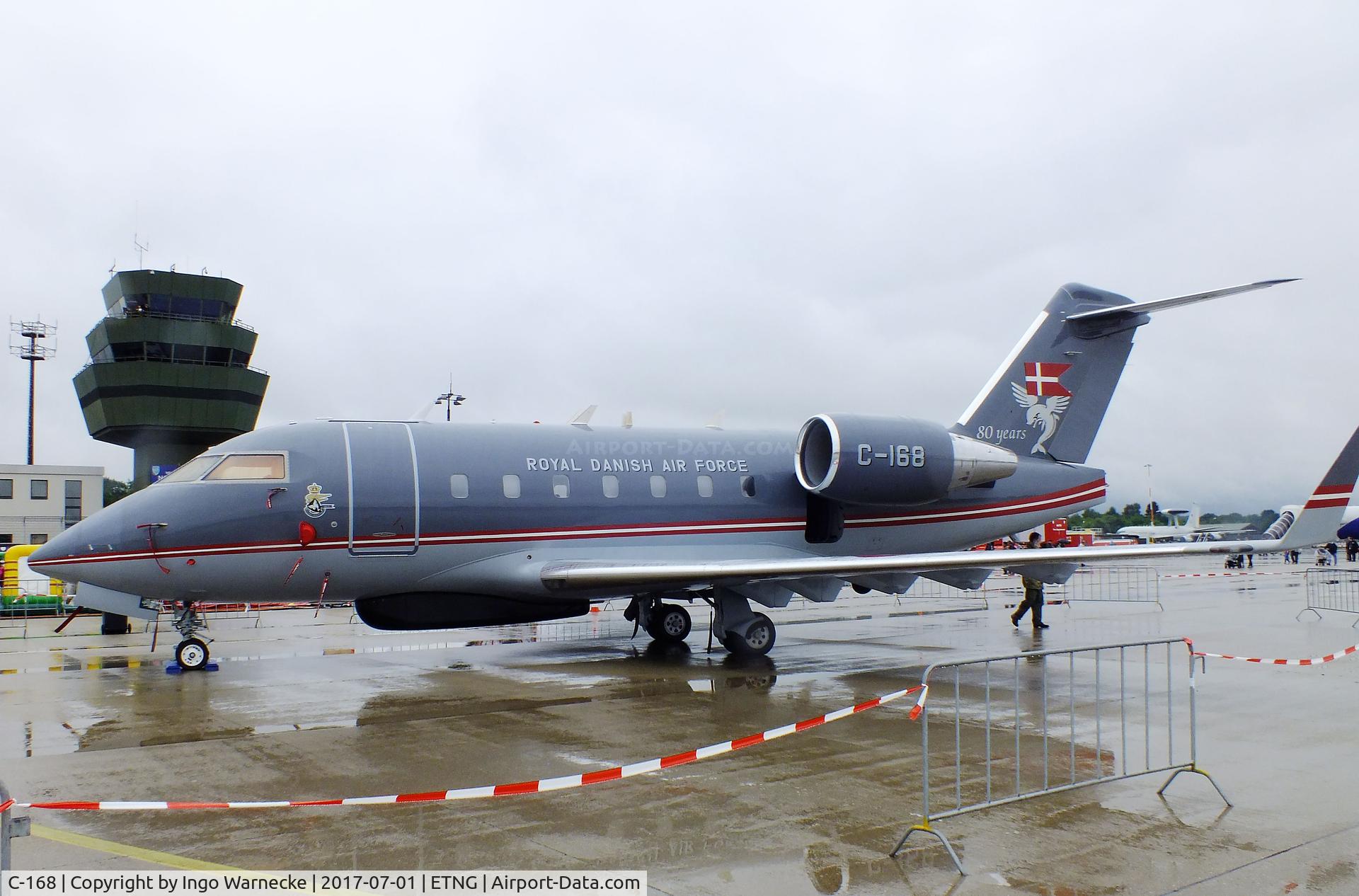 C-168, 2000 Bombardier Challenger 604 (CL-600-2B16) C/N 5468, Bombardier Challenger 604 of the Flyvevabnet (Danish Air Force) at the NAEWF 35 years jubilee display Geilenkirchen 2017