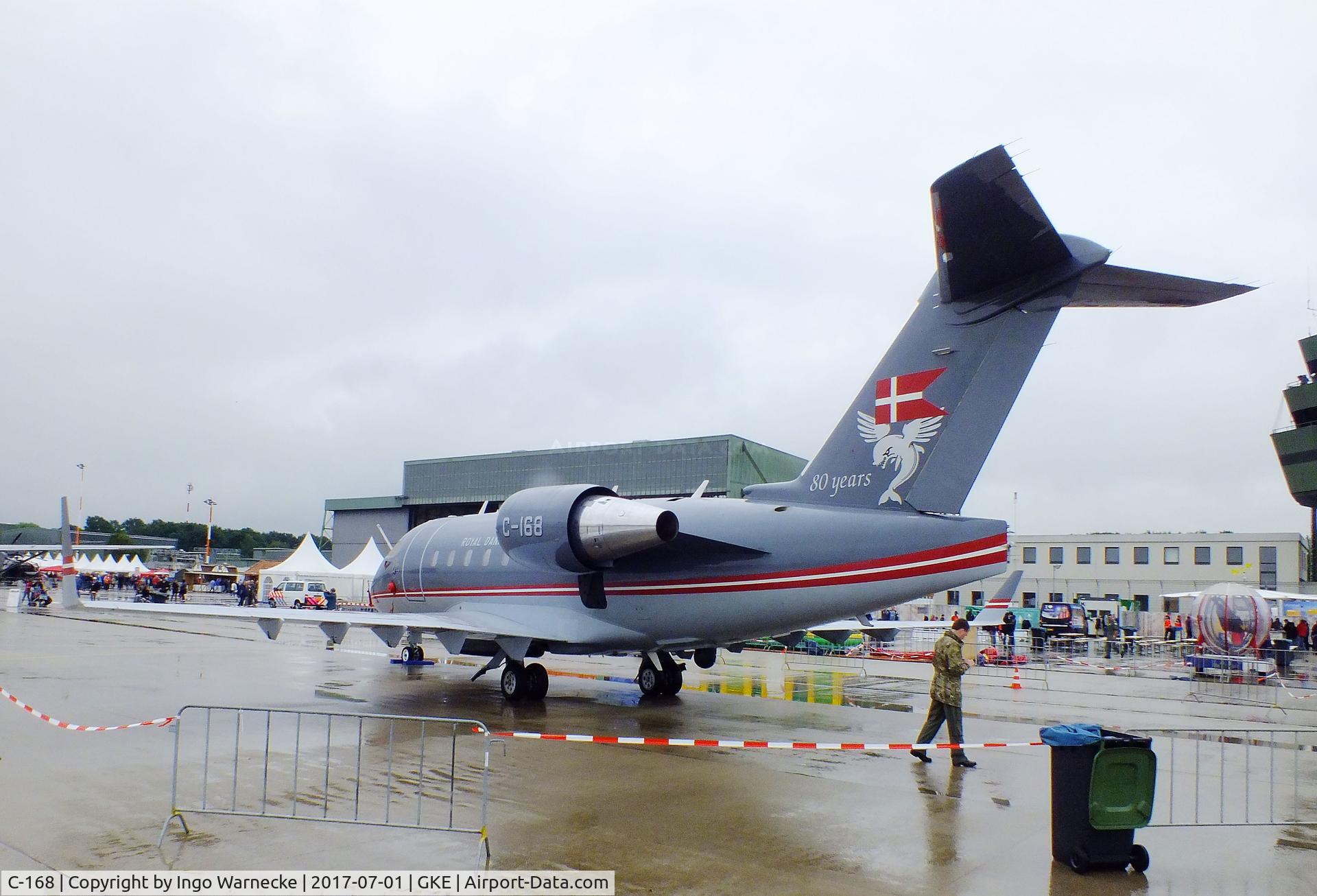 C-168, 2000 Bombardier Challenger 604 (CL-600-2B16) C/N 5468, Bombardier Challenger 604 of the Flyvevabnet (Danish Air Force) at the NAEWF 35 years jubilee display Geilenkirchen 2017