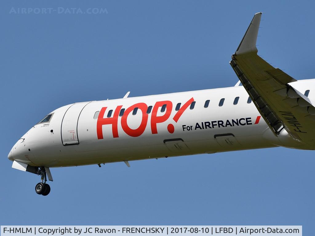 F-HMLM, 2012 Bombardier CRJ-1000EL NG (CL-600-2E25) C/N 19023, HOP A53546 landing runway 2 from Strasbourg