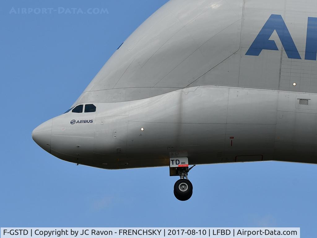 F-GSTD, 1998 Airbus A300B4-608ST Beluga C/N 776, BGA991 test flight landing runway 29