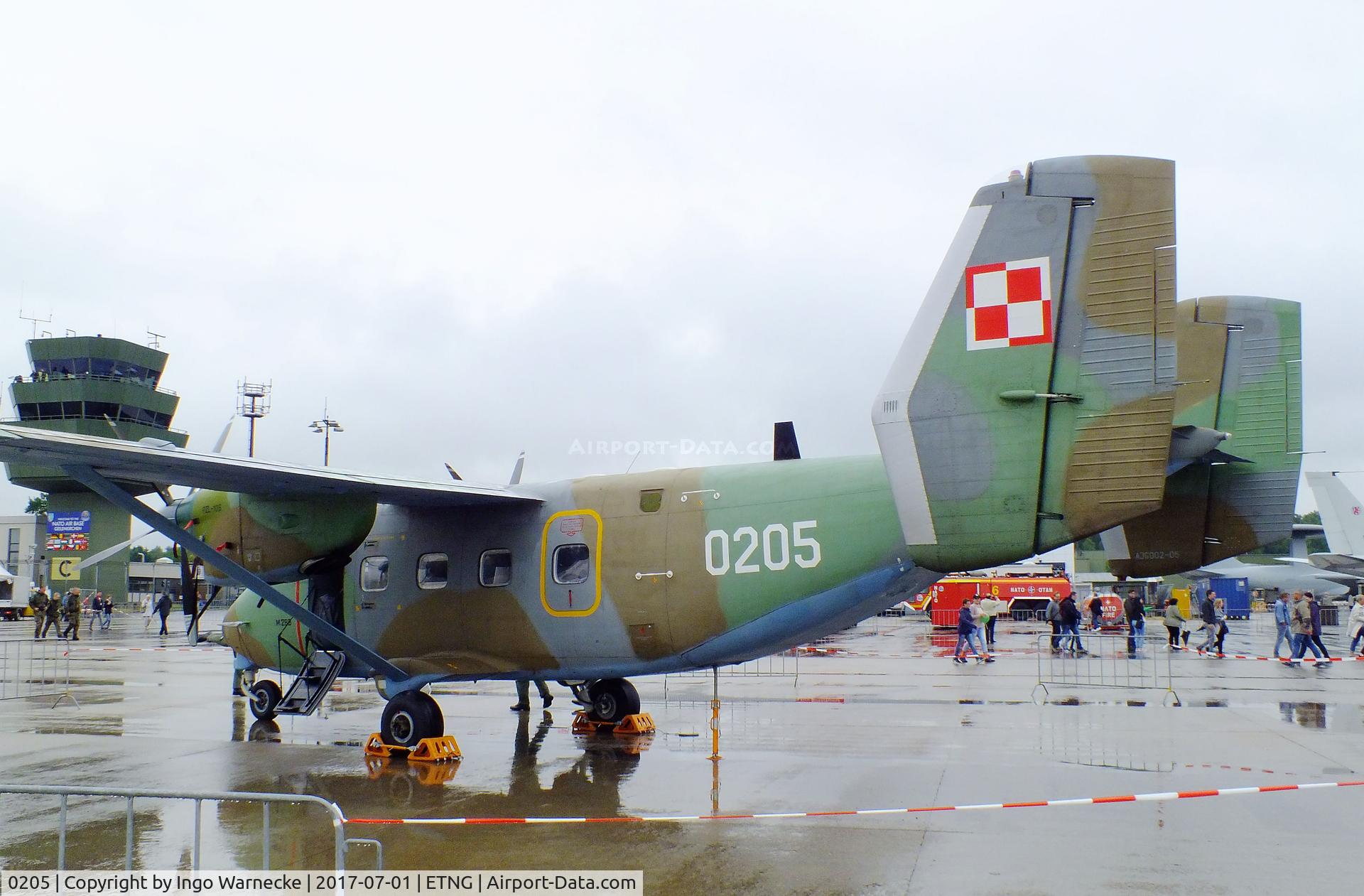 0205, PZL-Mielec M-28B1TD Bryza 1TD C/N AJG002-05, PZL-Mielec M-28B1TD Bryza 1 of the Polish Air Force at the NAEWF 35 years jubilee display Geilenkirchen 2017