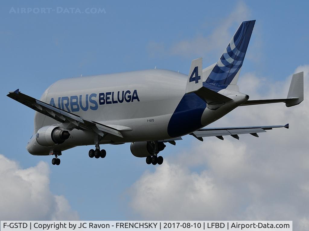 F-GSTD, 1998 Airbus A300B4-608ST Beluga C/N 776, BGA991 test flight landing runway 29