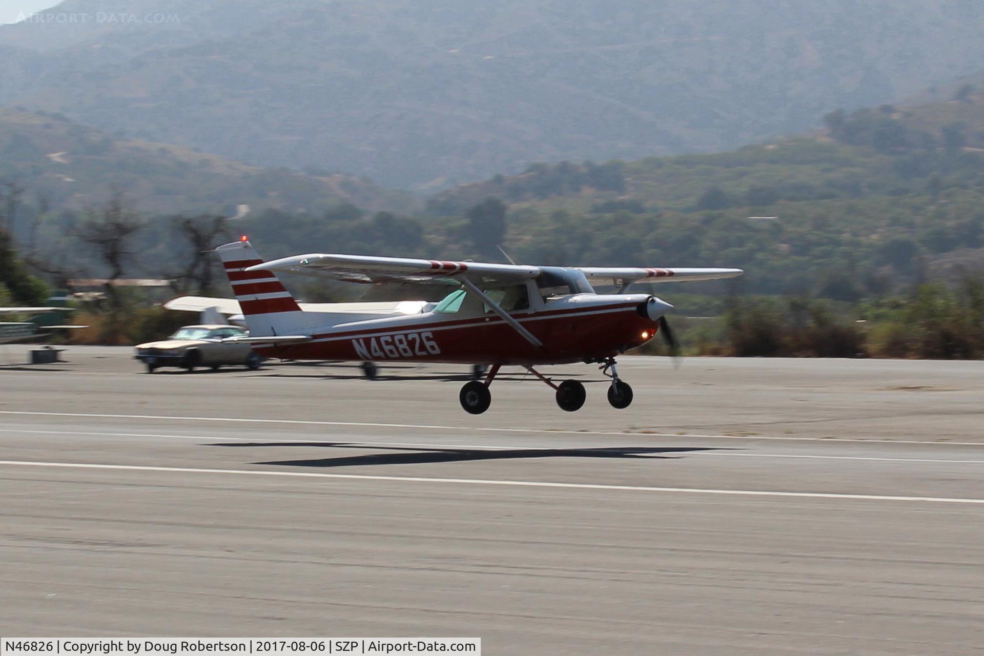 N46826, 1979 Cessna 152 C/N 15283114, 1979 Cessna 152, Lycoming O-235 115 Hp. Nevada-based, landing Rwy 22