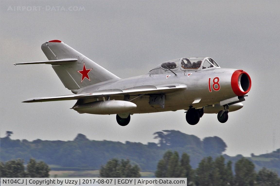 N104CJ, 1952 PZL-Mielec SBLim-2 (MiG-15UTI) C/N 1A01004, Arrival day 2017 display.