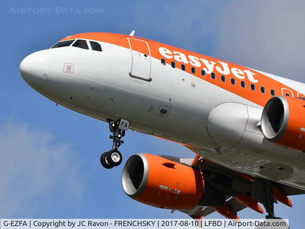 G-EZFA, 2009 Airbus A319-111 C/N 3788, U26121 from Bristol landing runway 29