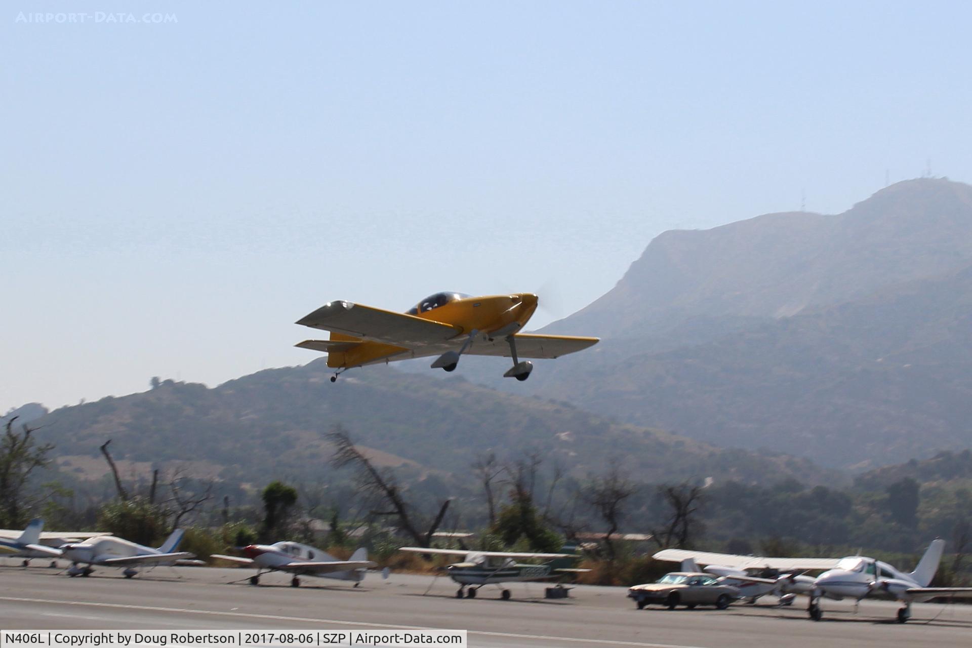 N406L, 2008 Vans RV-6 C/N 936, Provo PROVO 6, Lycoming O-320 160 Hp, takeoff climb Rwy 22. Young Eagles flight