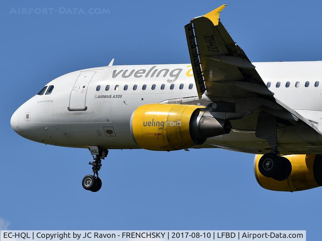 EC-HQL, 2001 Airbus A320-214 C/N 1461, VY2915 from Barcelona landing runway 29