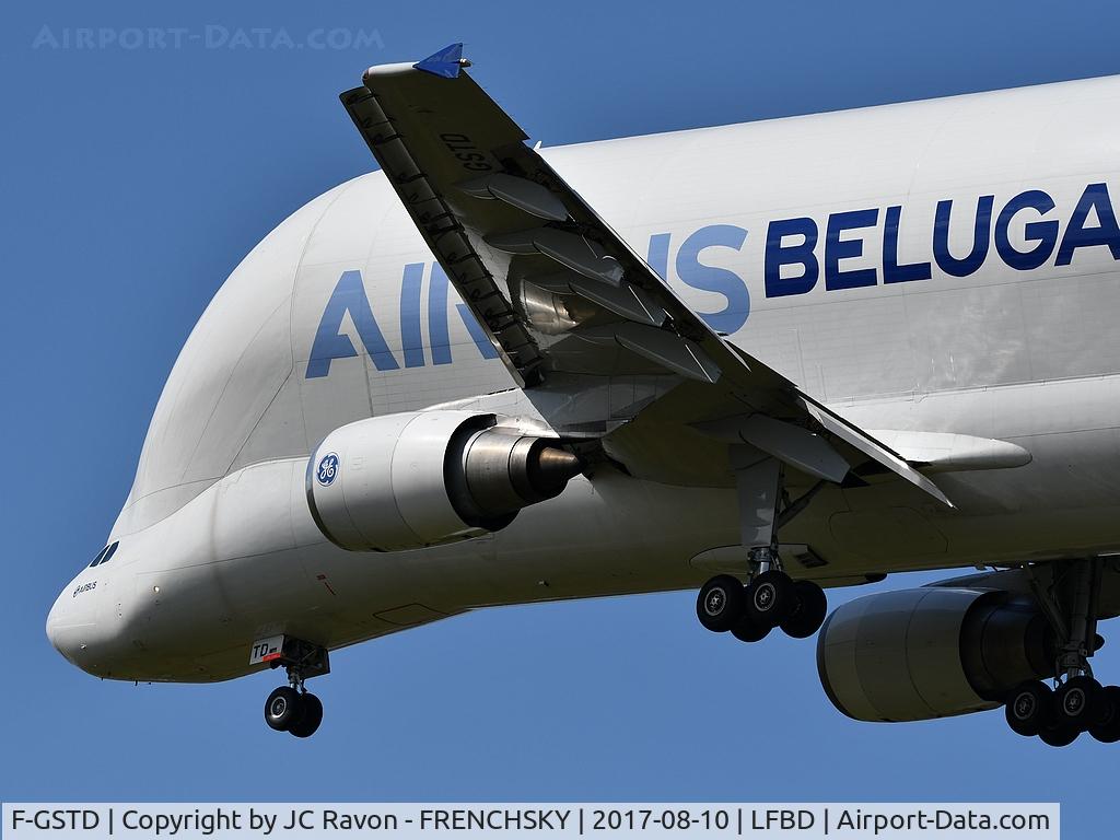 F-GSTD, 1998 Airbus A300B4-608ST Beluga C/N 776, BGA991 test flight landing runway 29