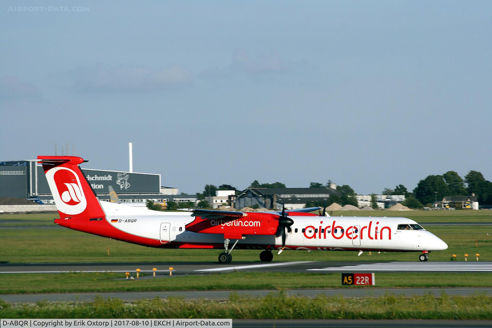 D-ABQR, 2016 De Havilland Canada DHC-8-402 Dash 8 Dash 8 C/N 4538, D-ABQR taking off rw 22R