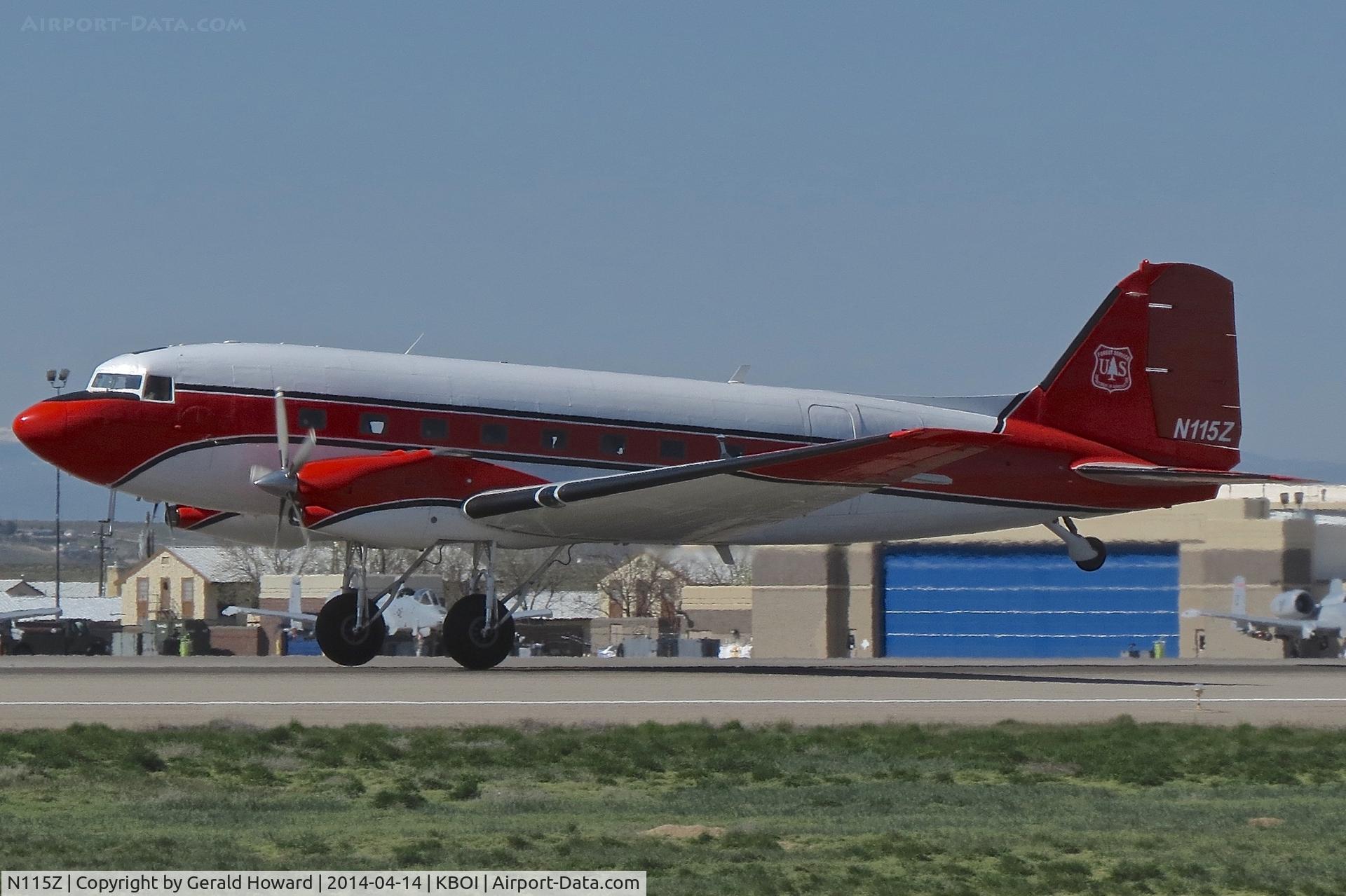 N115Z, 1944 Douglas DC-3C C/N 33567, Departing RWY 10L.
