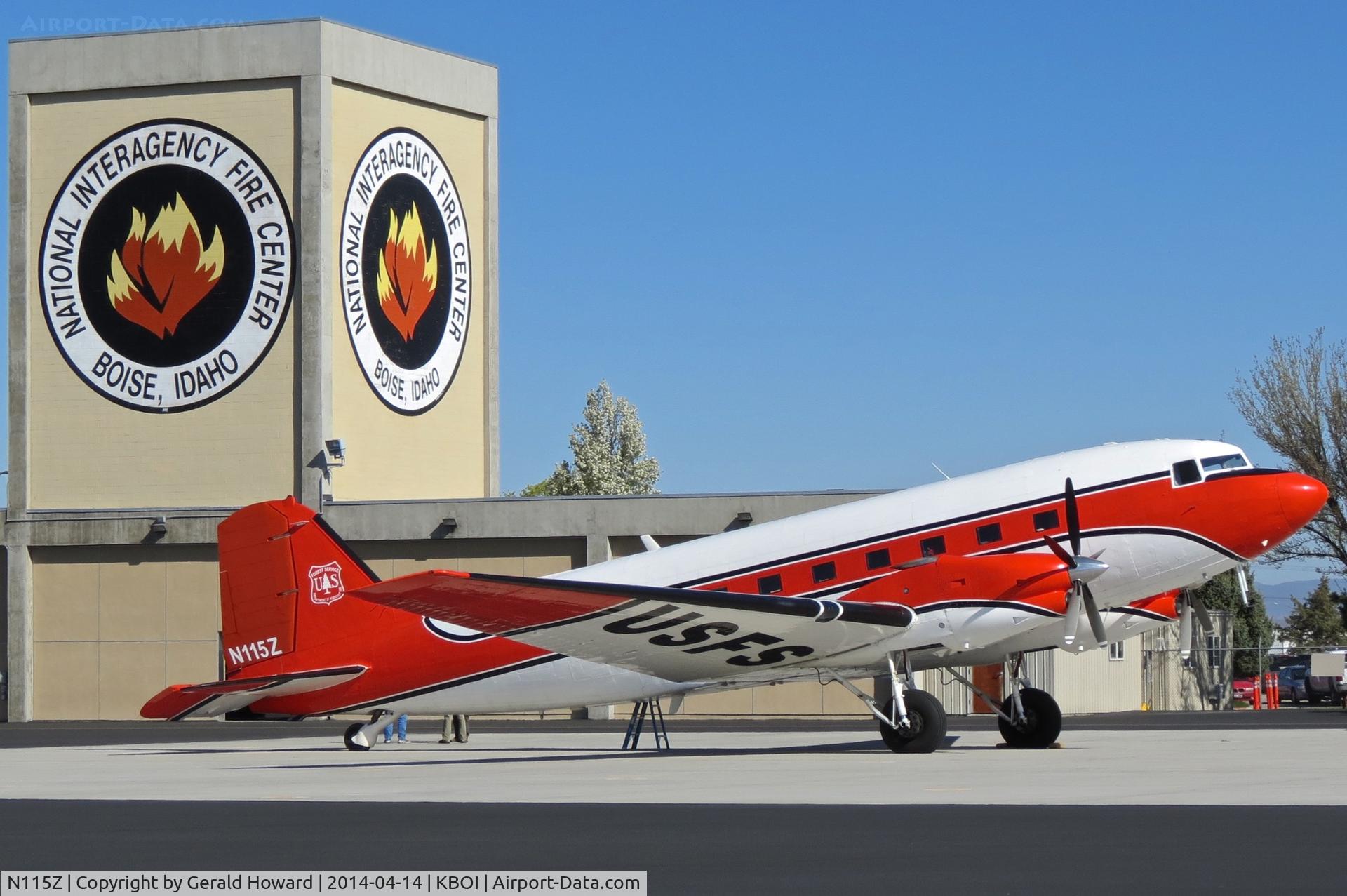 N115Z, 1944 Douglas DC-3C C/N 33567, Parked on the NIFC ramp.