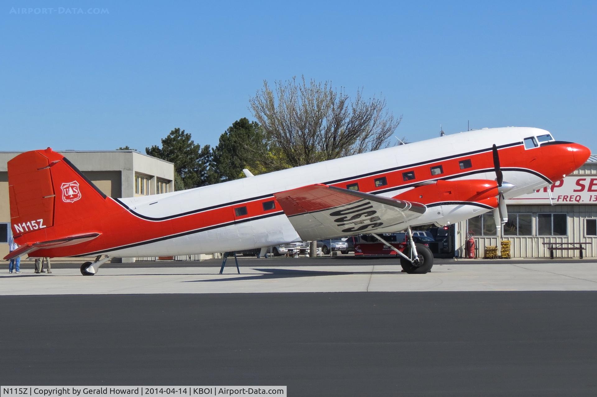 N115Z, 1944 Douglas DC-3C C/N 33567, Parked on the NIFC ramp.