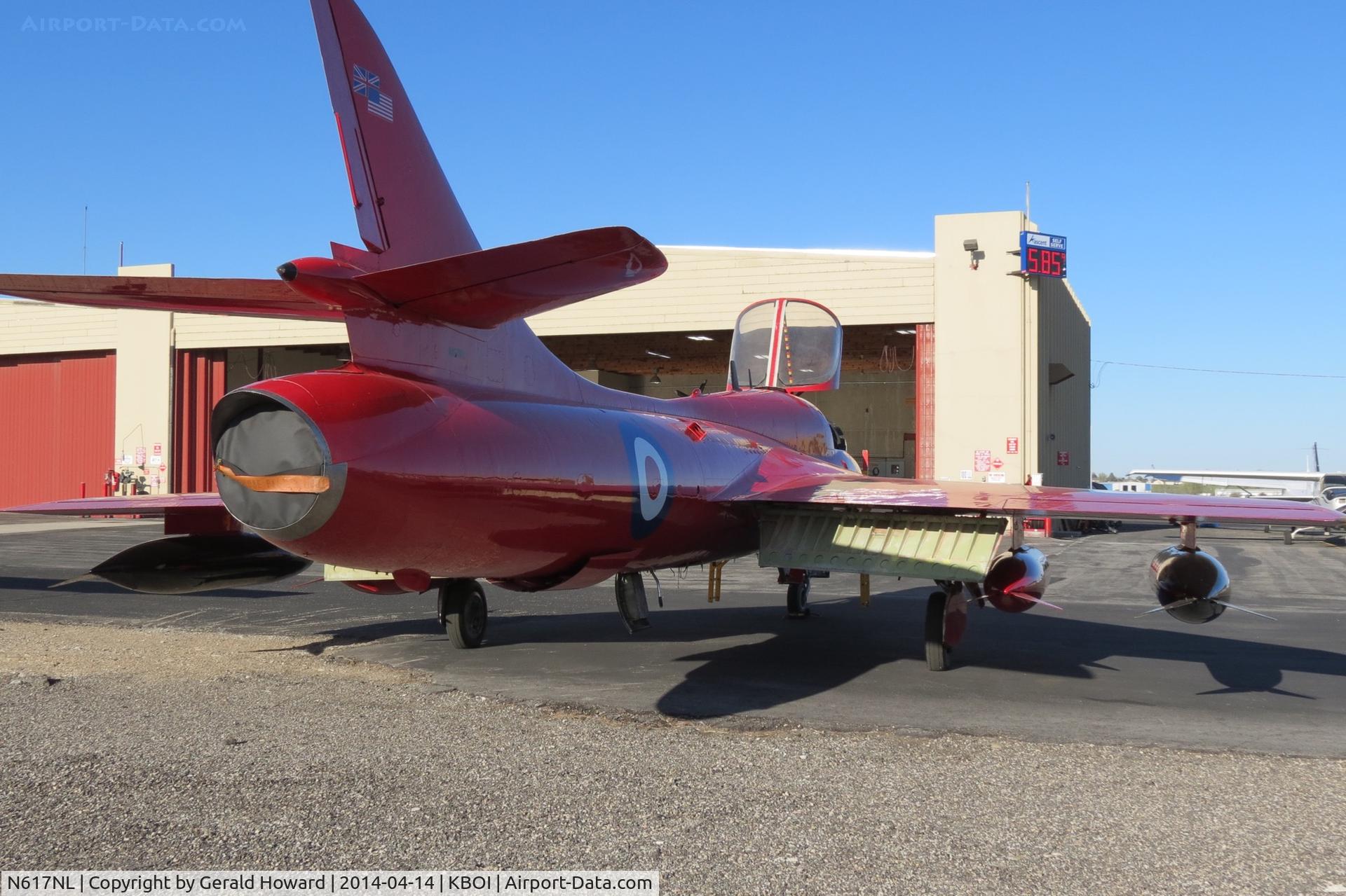 N617NL, 1959 Hawker Hunter T.7 C/N 41H-695449, Parked on south GA ramp.