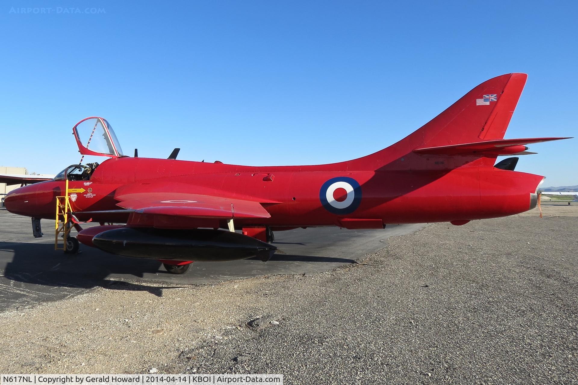 N617NL, 1959 Hawker Hunter T.7 C/N 41H-695449, Parked on south GA ramp.