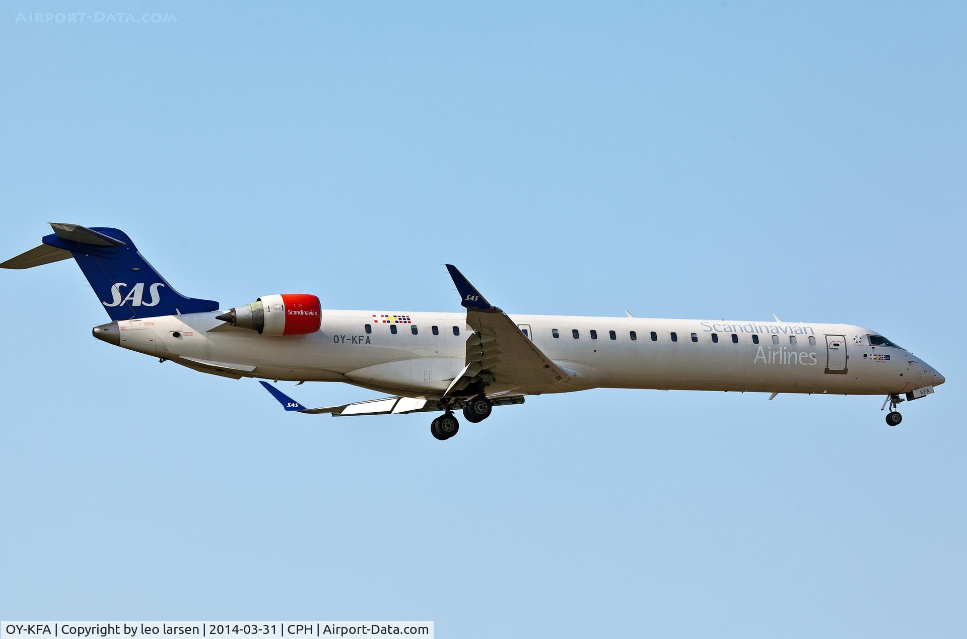 OY-KFA, 2008 Bombardier CRJ-900 (CL-600-2D24) C/N 15206, Copenhagen 31.3.2014