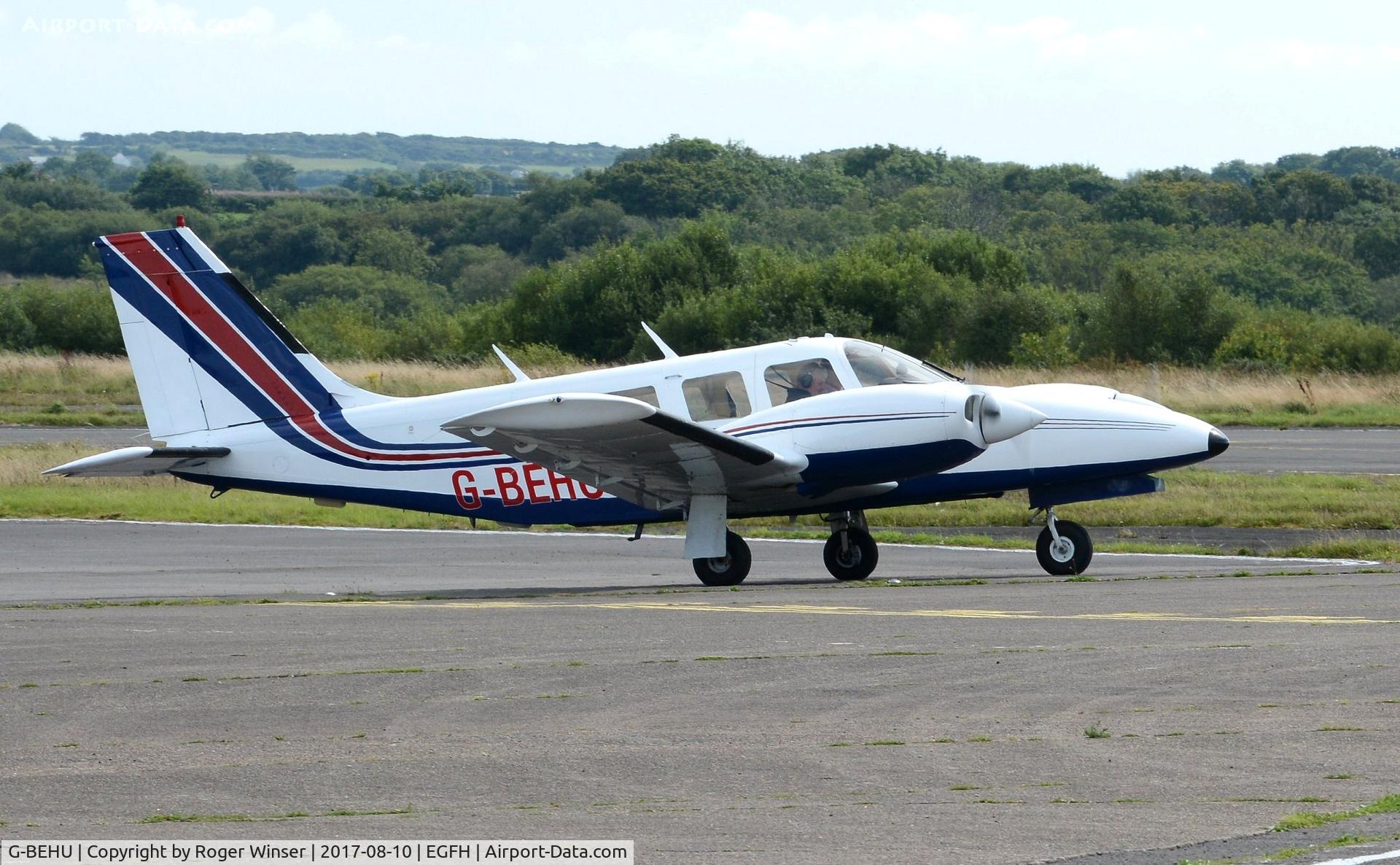 G-BEHU, 1976 Piper PA-34-200T Seneca II C/N 34-7670265, Visiting Seneca II.