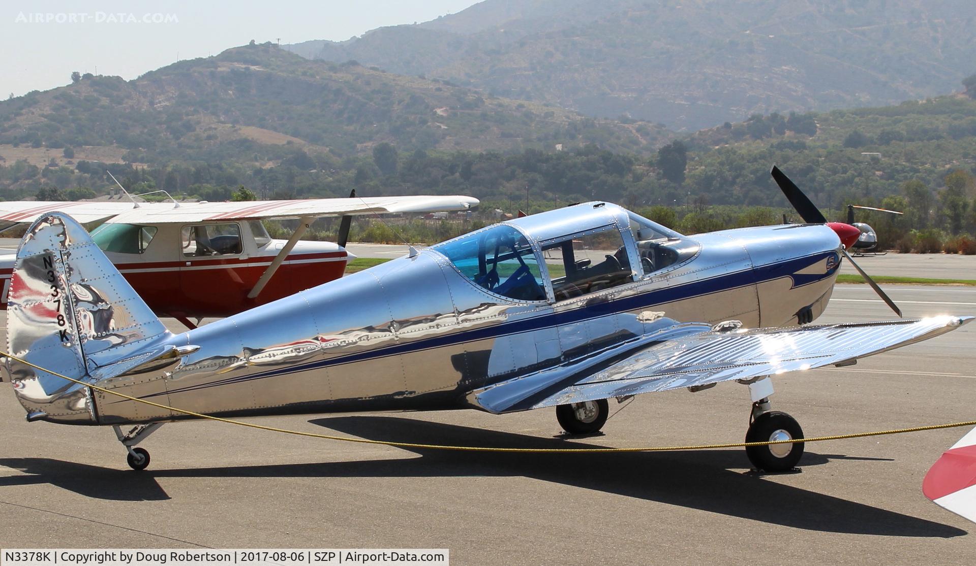 N3378K, 1946 Globe GC-1B Swift C/N 1371, 1946 Globe GC-1B SWIFT, Continental O-300A 145 Hp 6 cylinder, a stunning, highly polished 71 year old show plane!