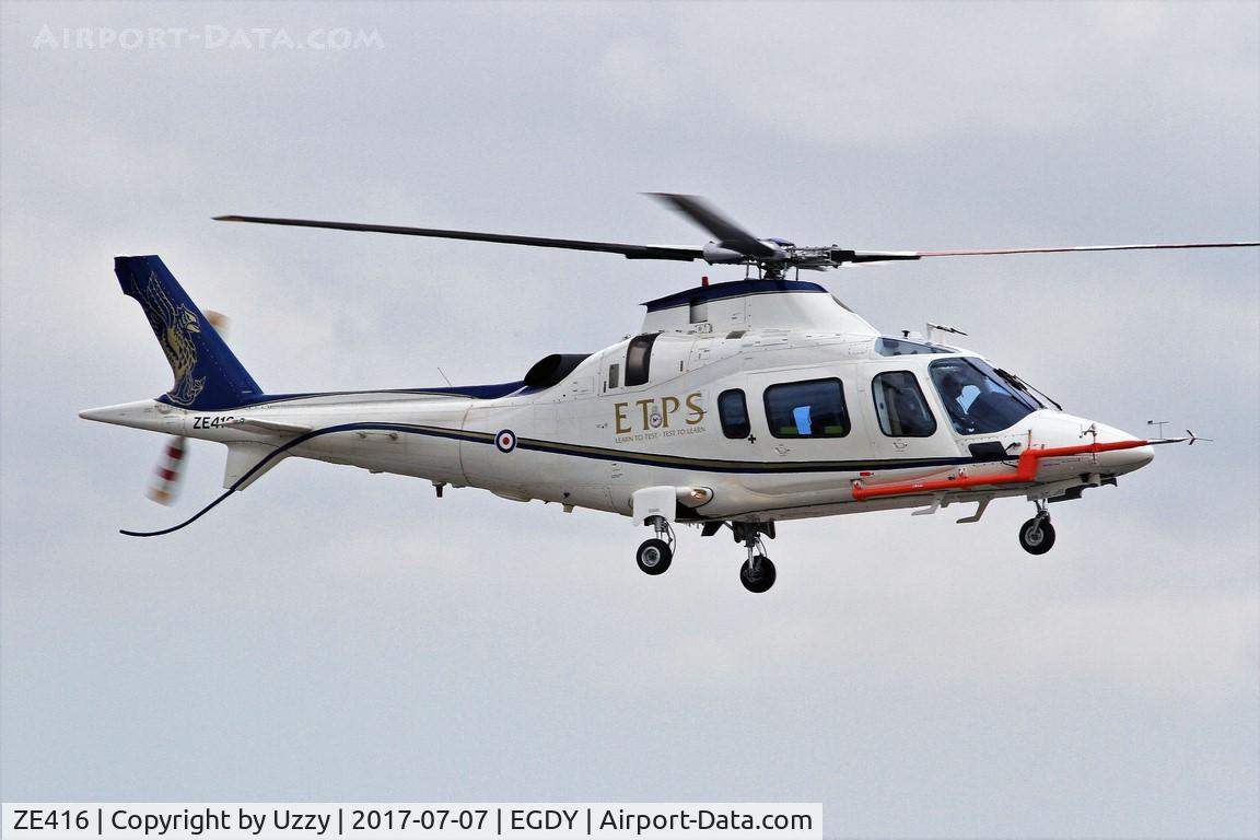ZE416, 2004 Agusta A-109E Power C/N 11173, Arrivals day 2017 display.